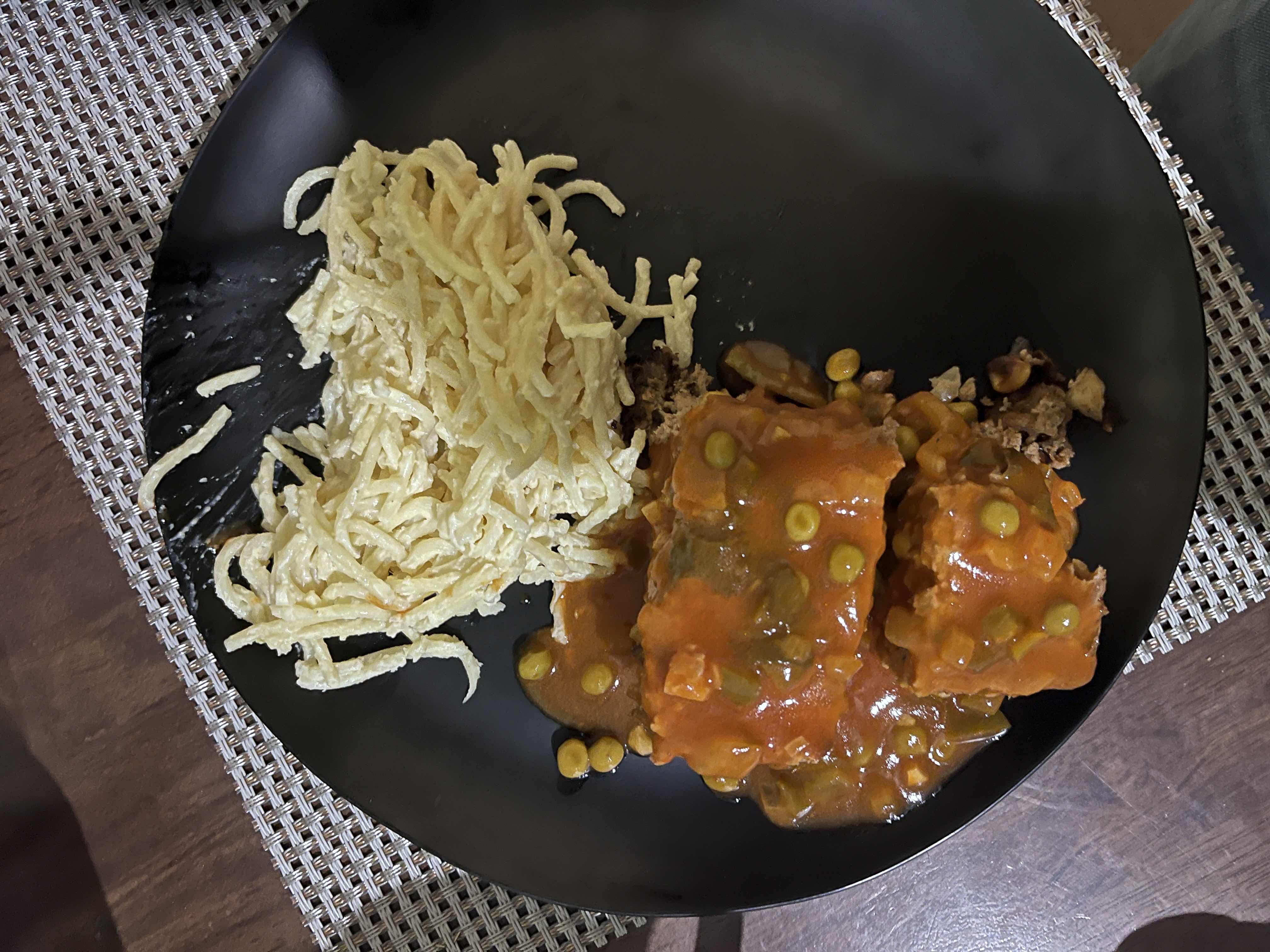 Albóndigas con papas fritas