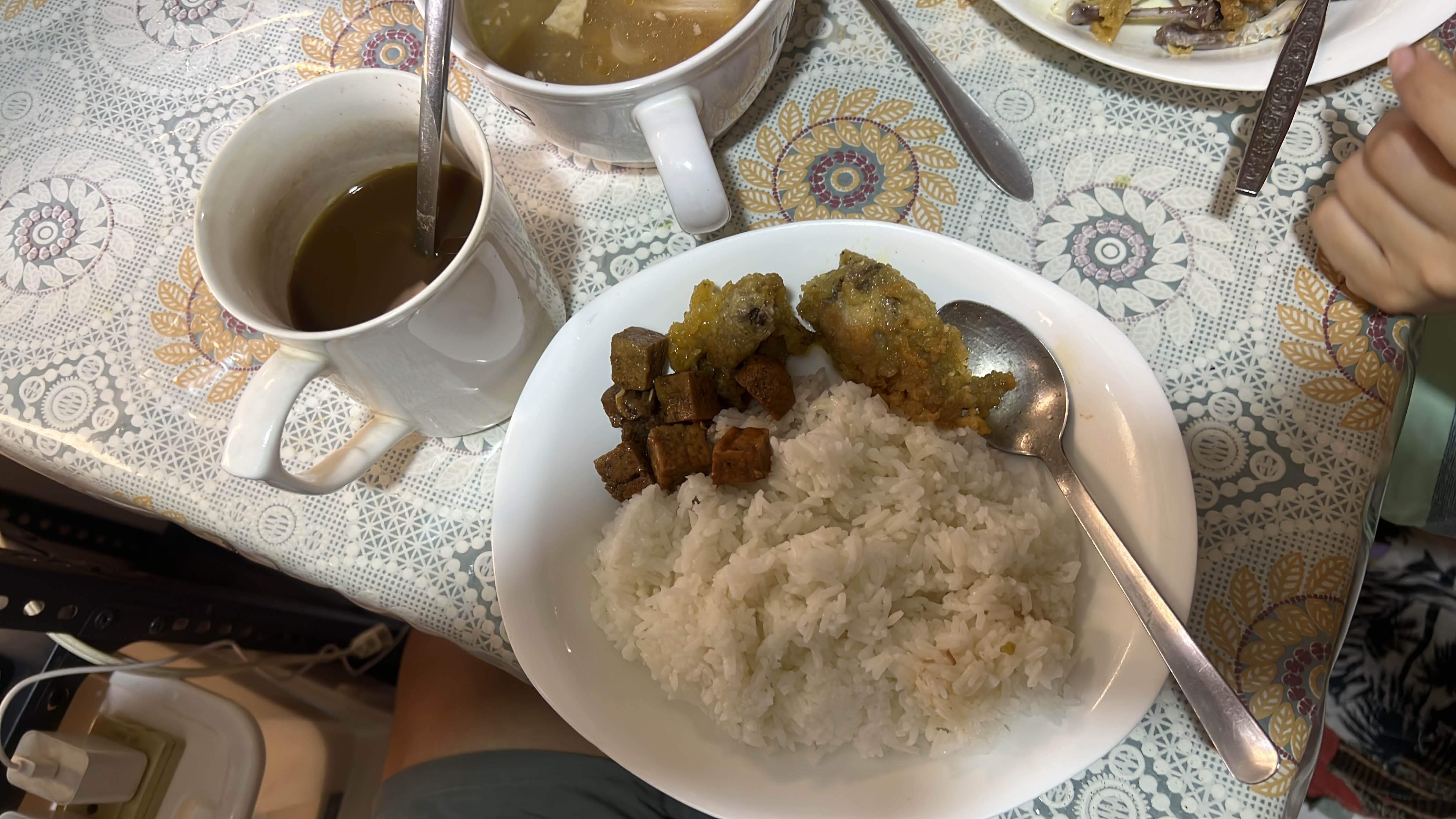 Rice with tofu and chicken