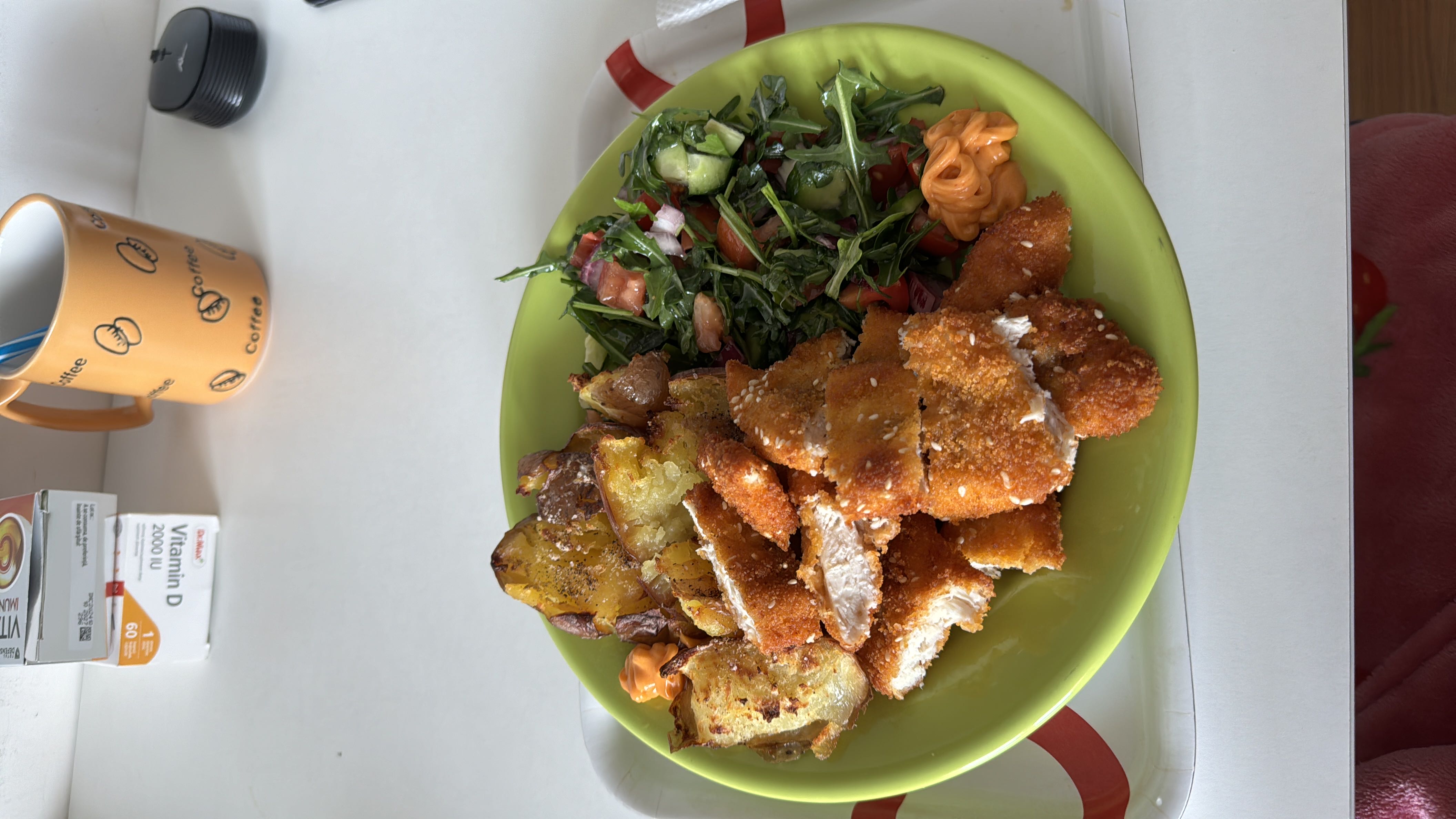 Crispy Chicken with Salad