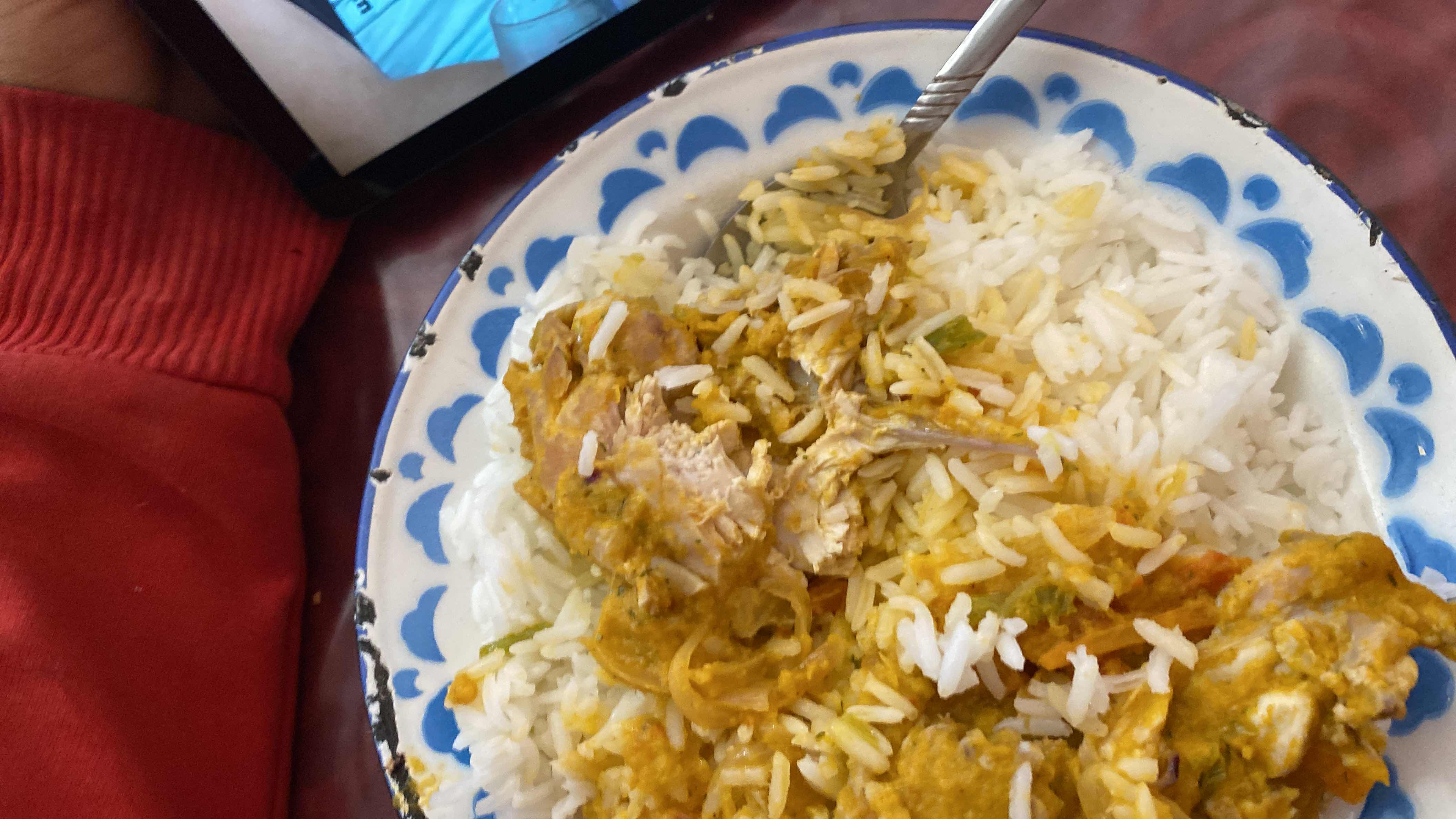 Arroz con pollo al curry