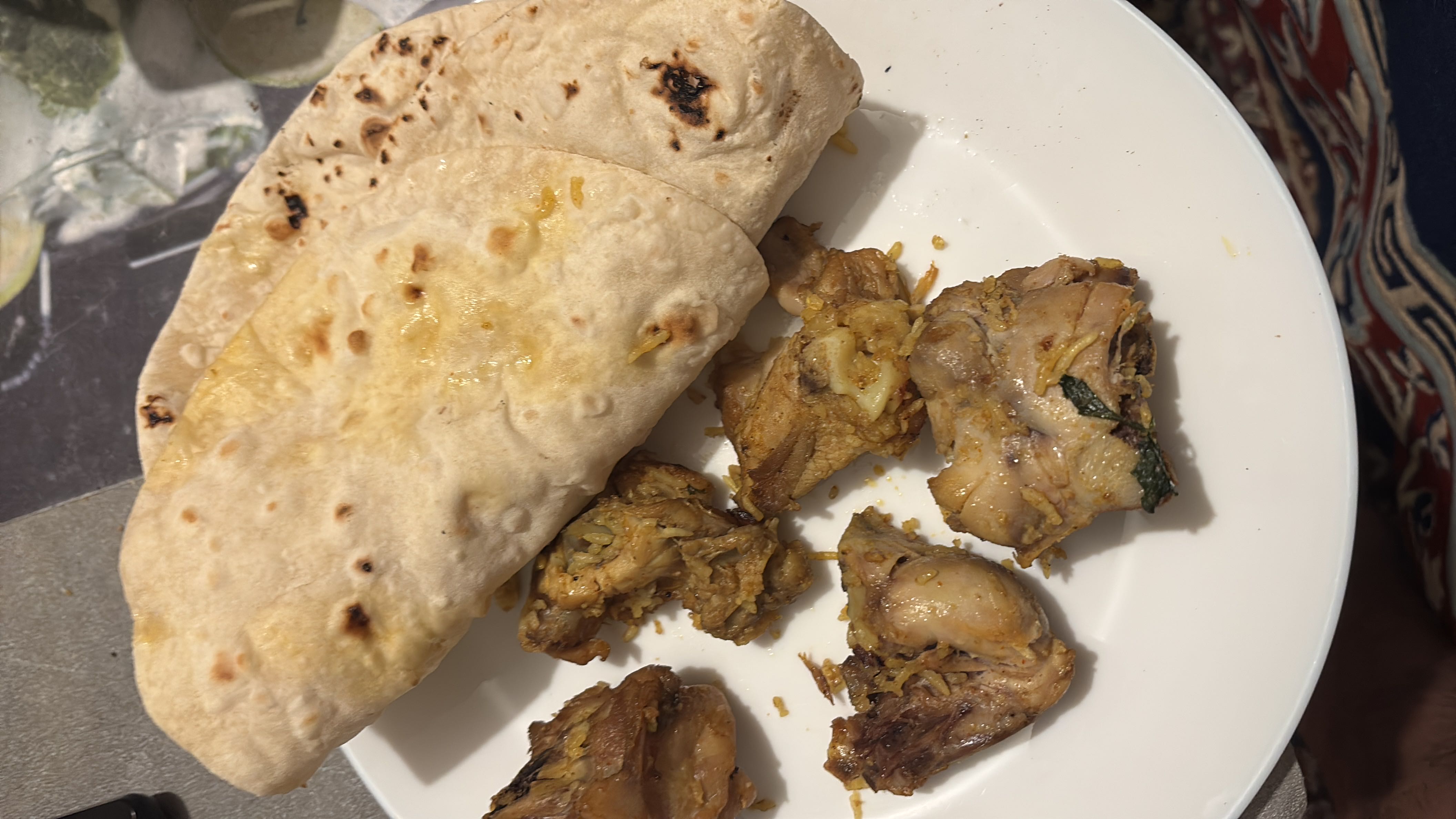 Chicken with Roti