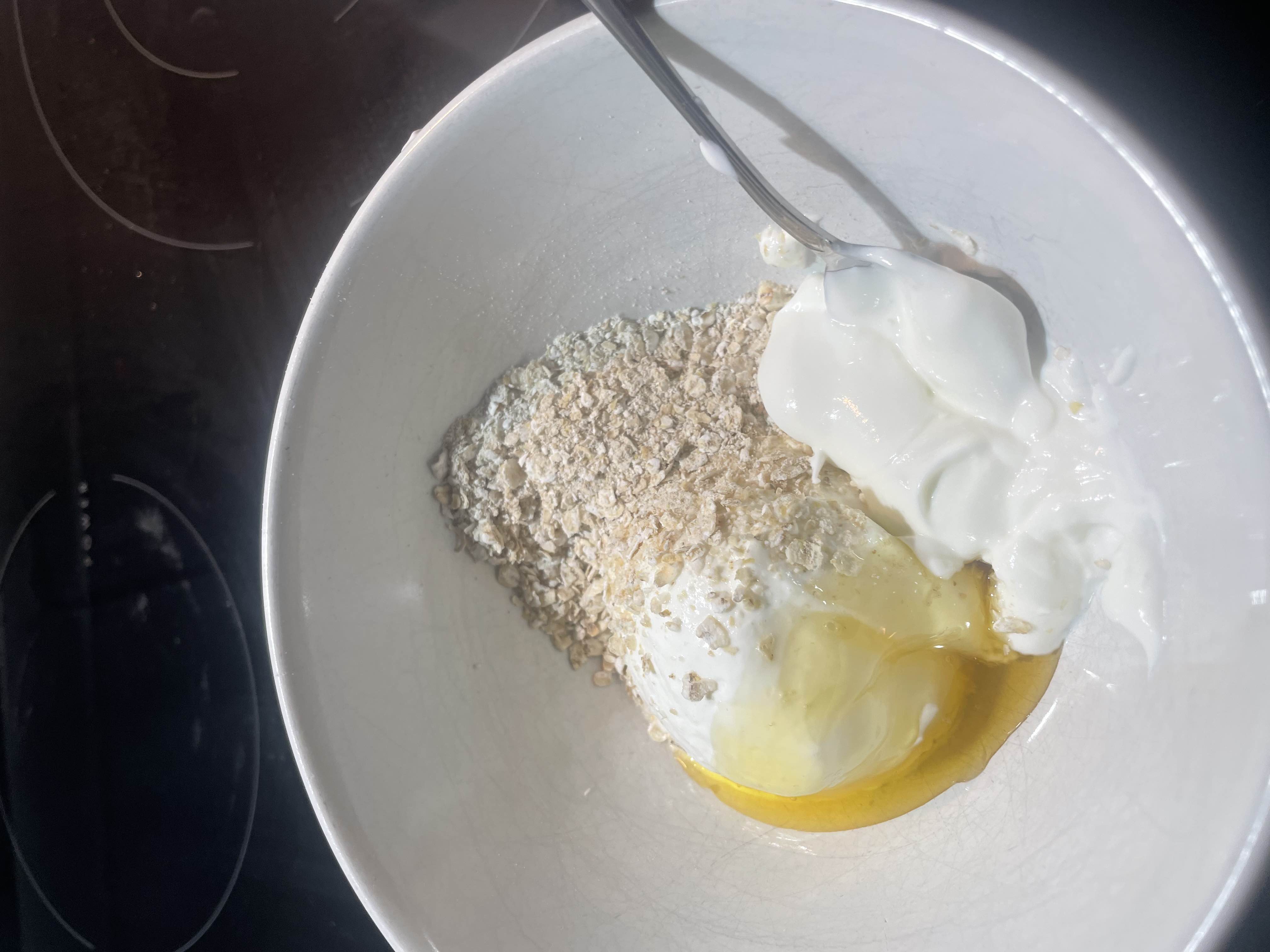 Avena con yogur y miel