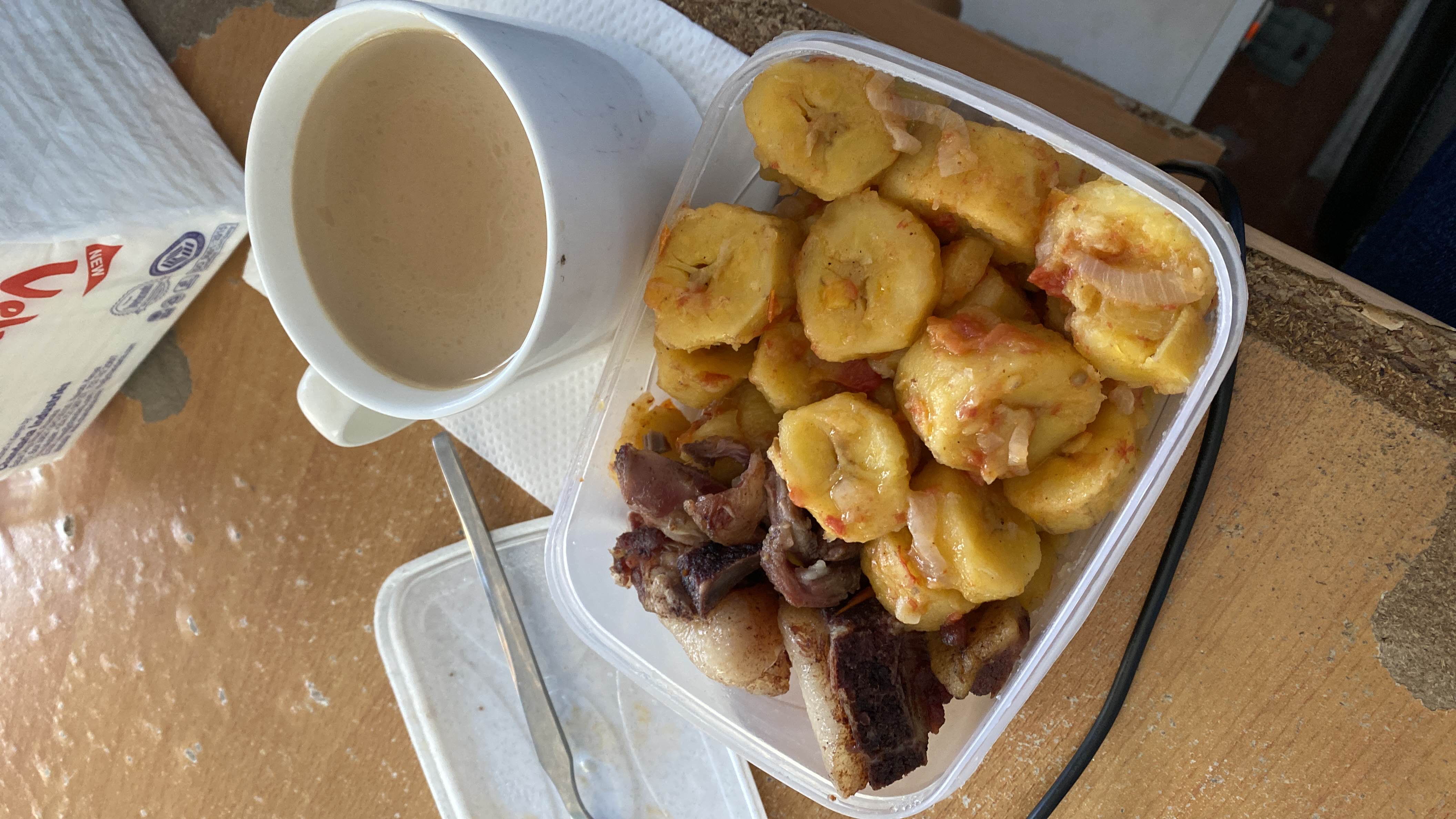 Fried Plantains with Meat