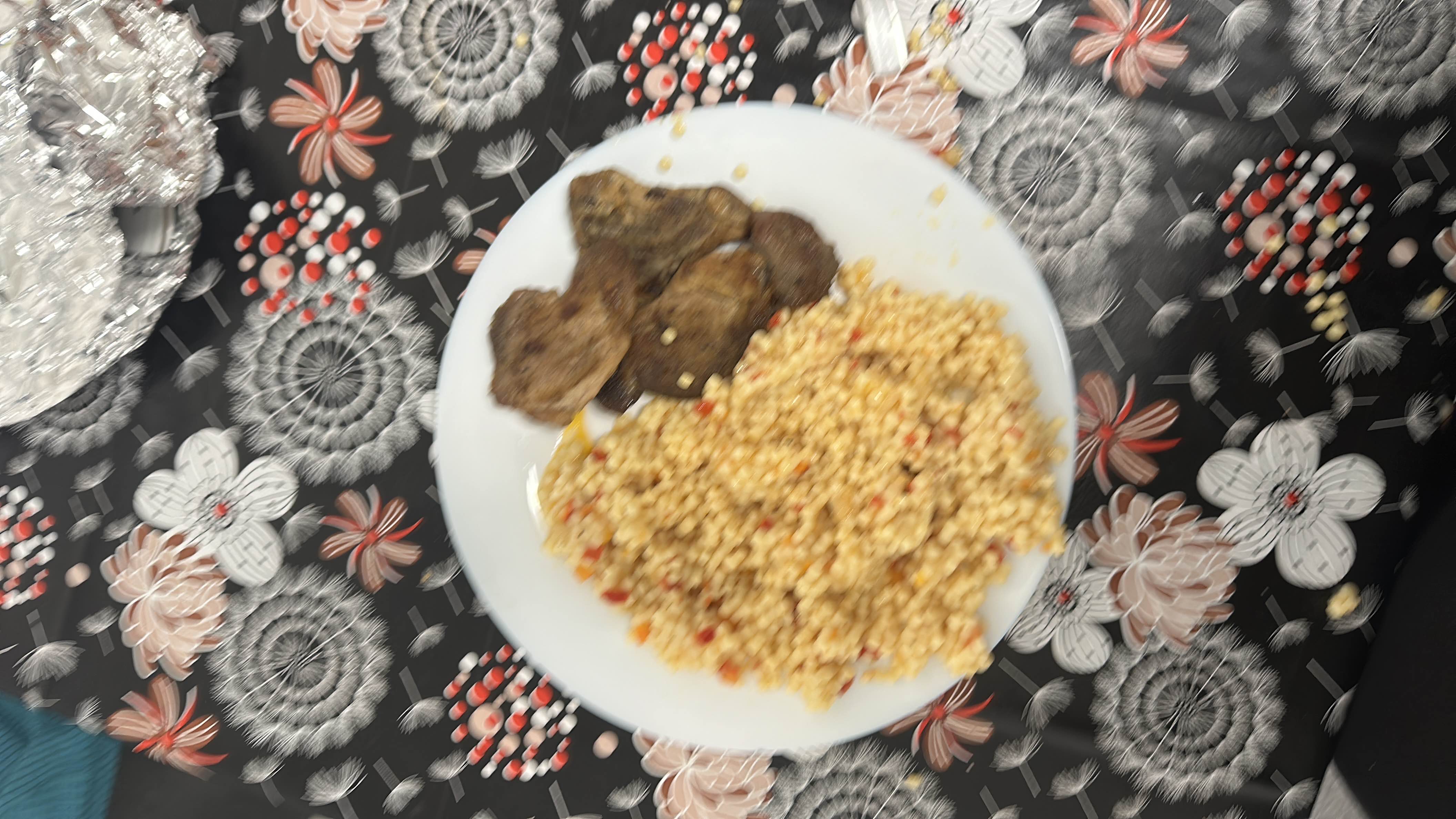 Bulgur with grilled meat