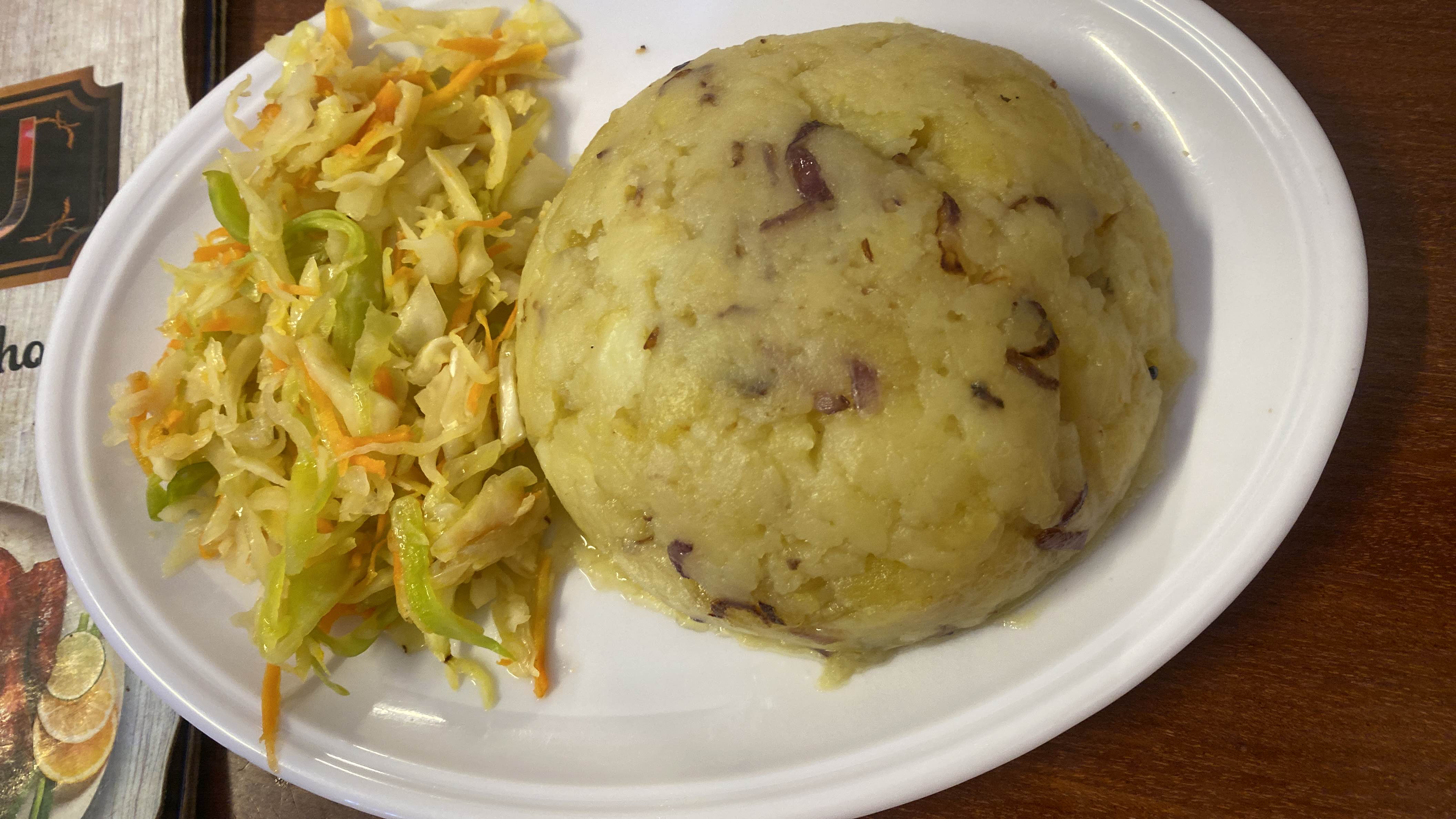 Mashed Potatoes with Salad