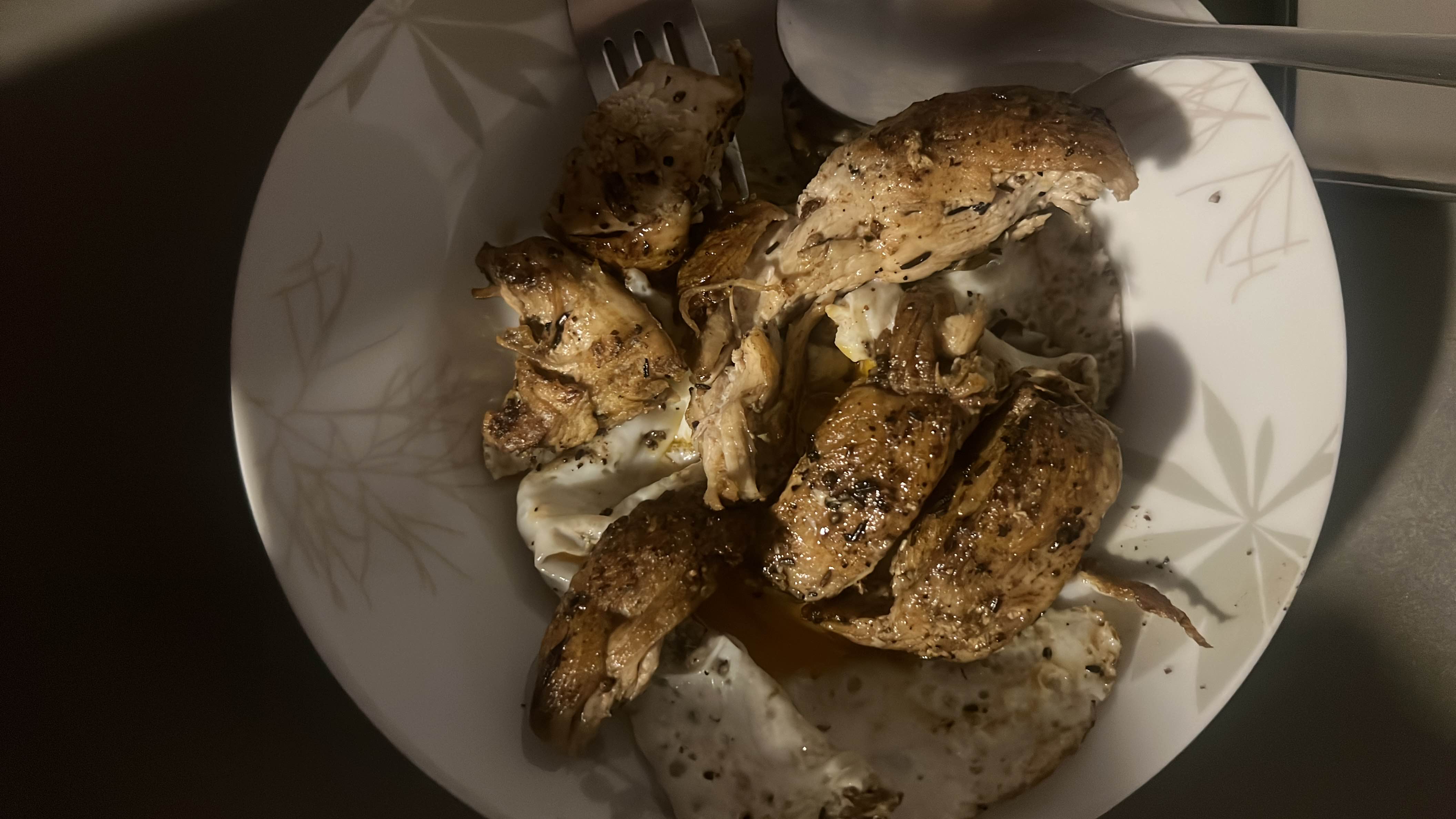 Grilled Chicken with Eggs