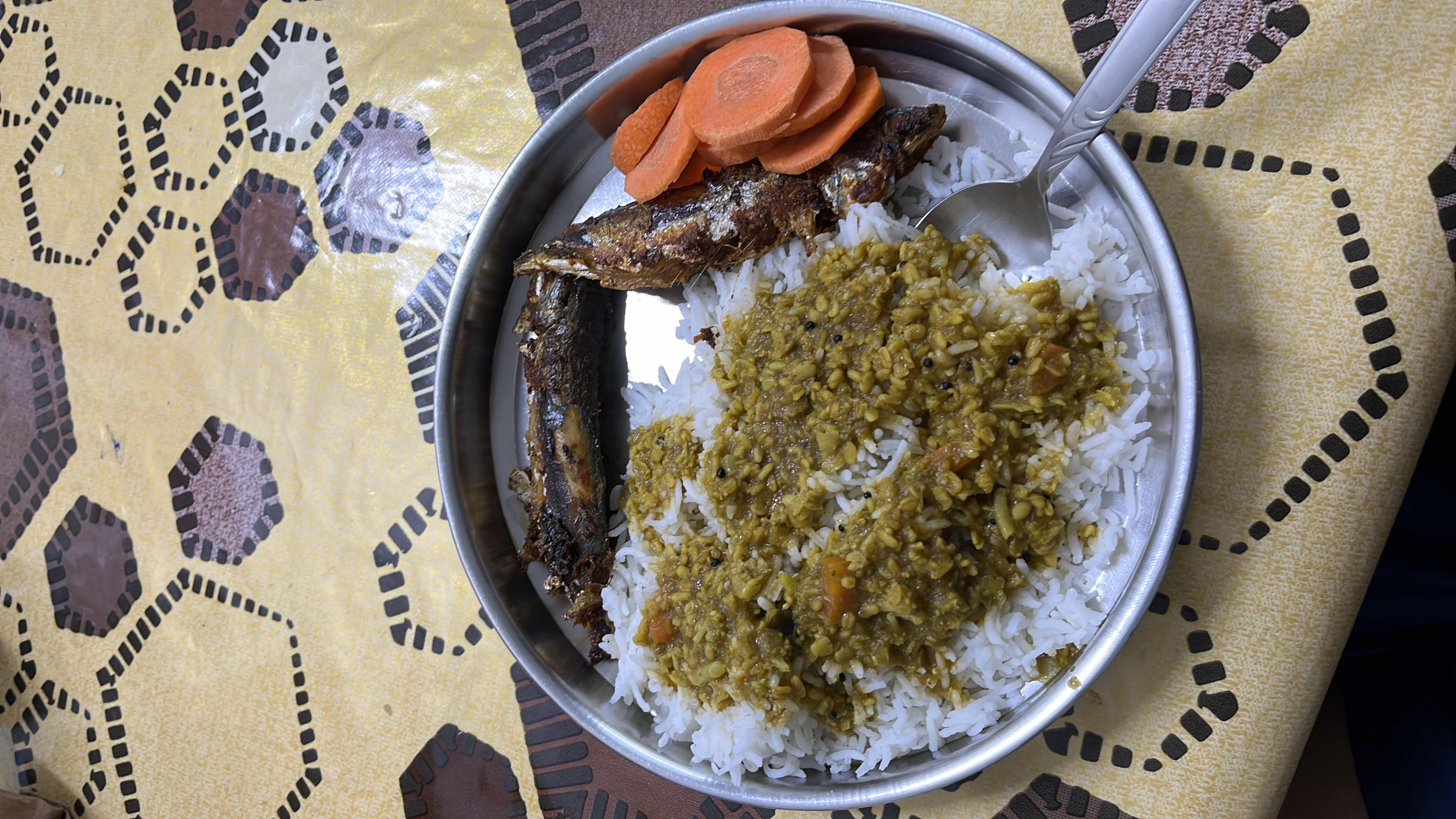 Rice with Dal and Fish