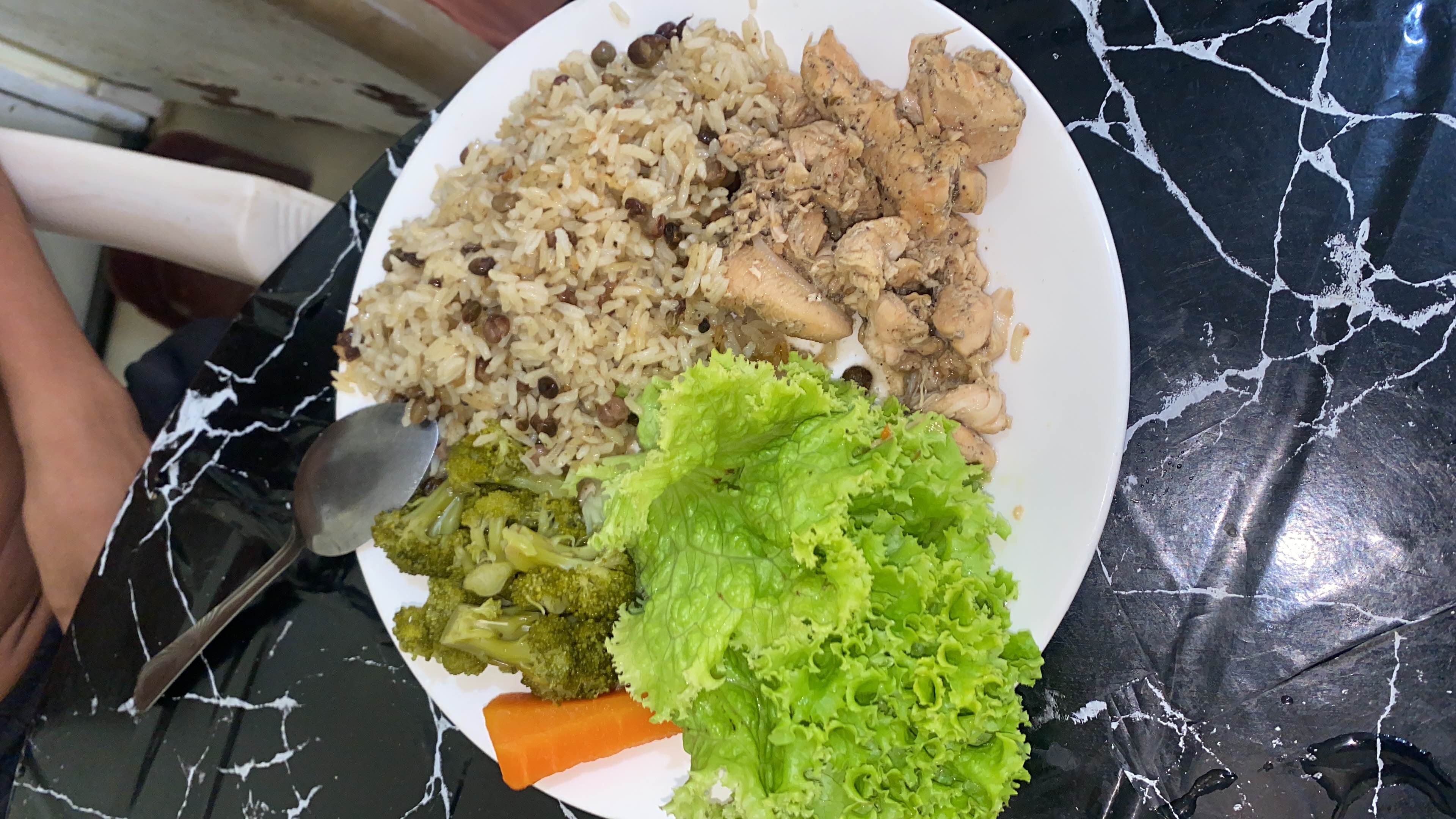 Chicken with rice and veggies