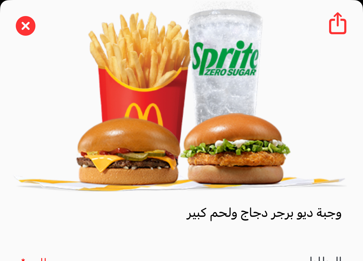 Duo Chicken & Beef Burger Meal