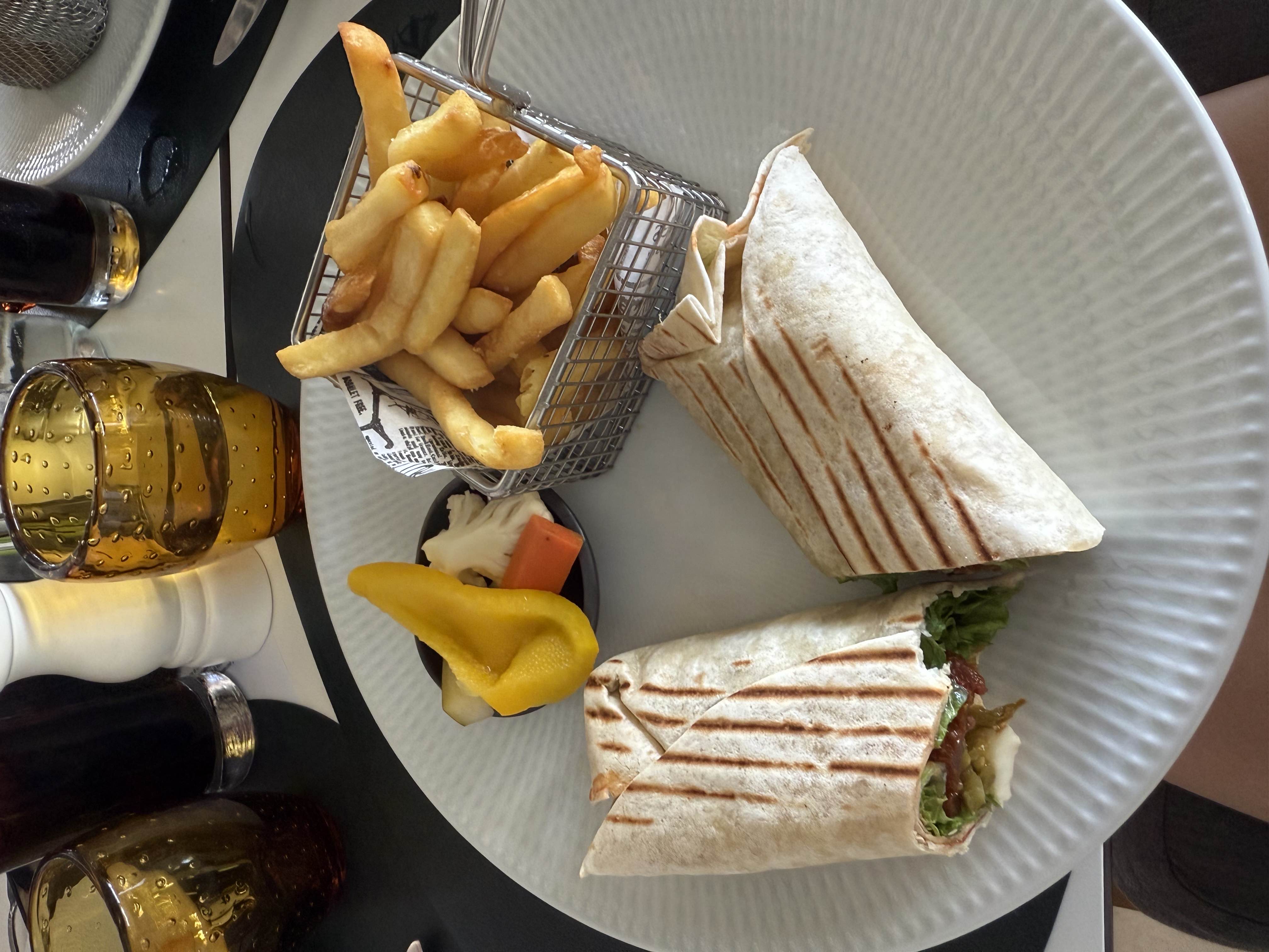 Grilled Wrap with Fries