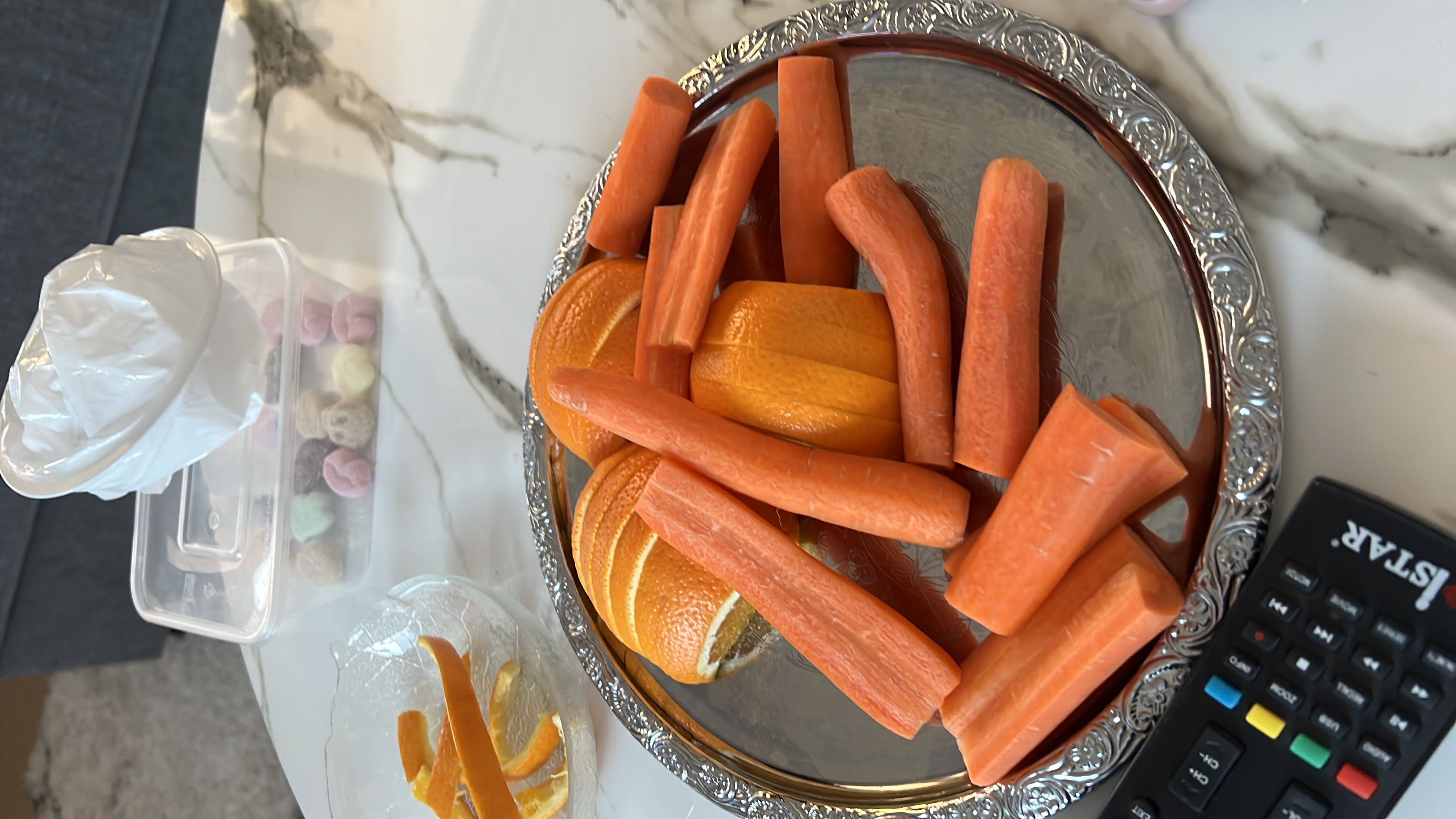 Morötter och apelsiner