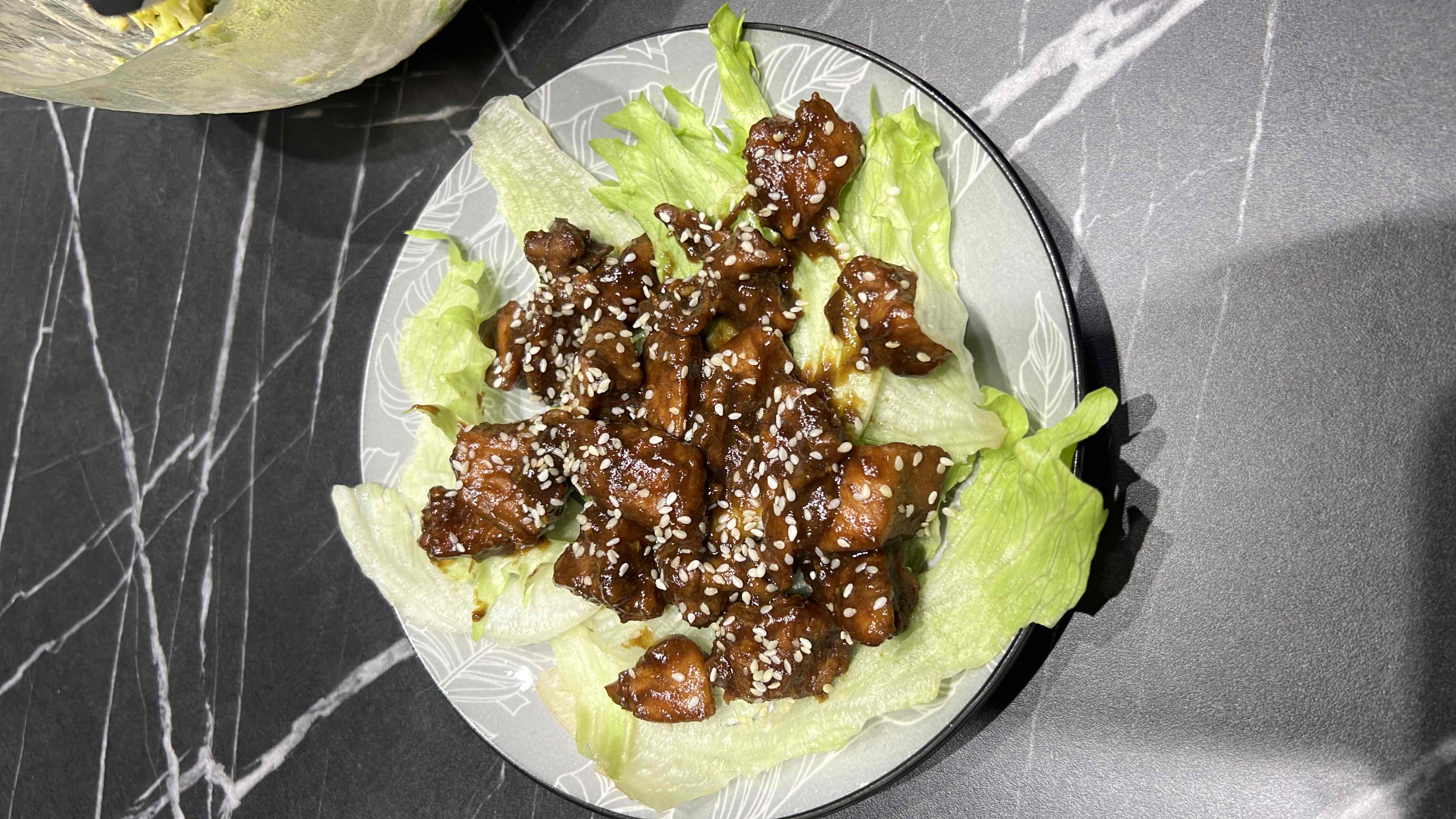 Sesame Chicken Lettuce Wrap