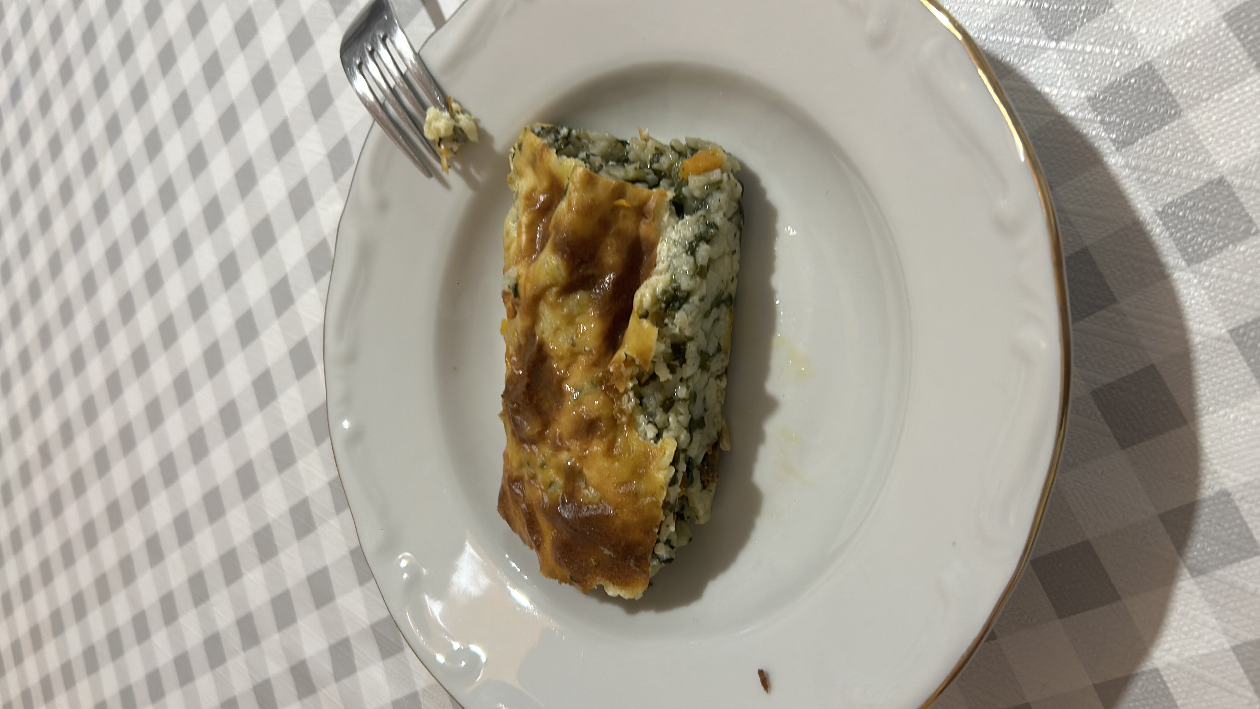 Spinach and Rice Pie