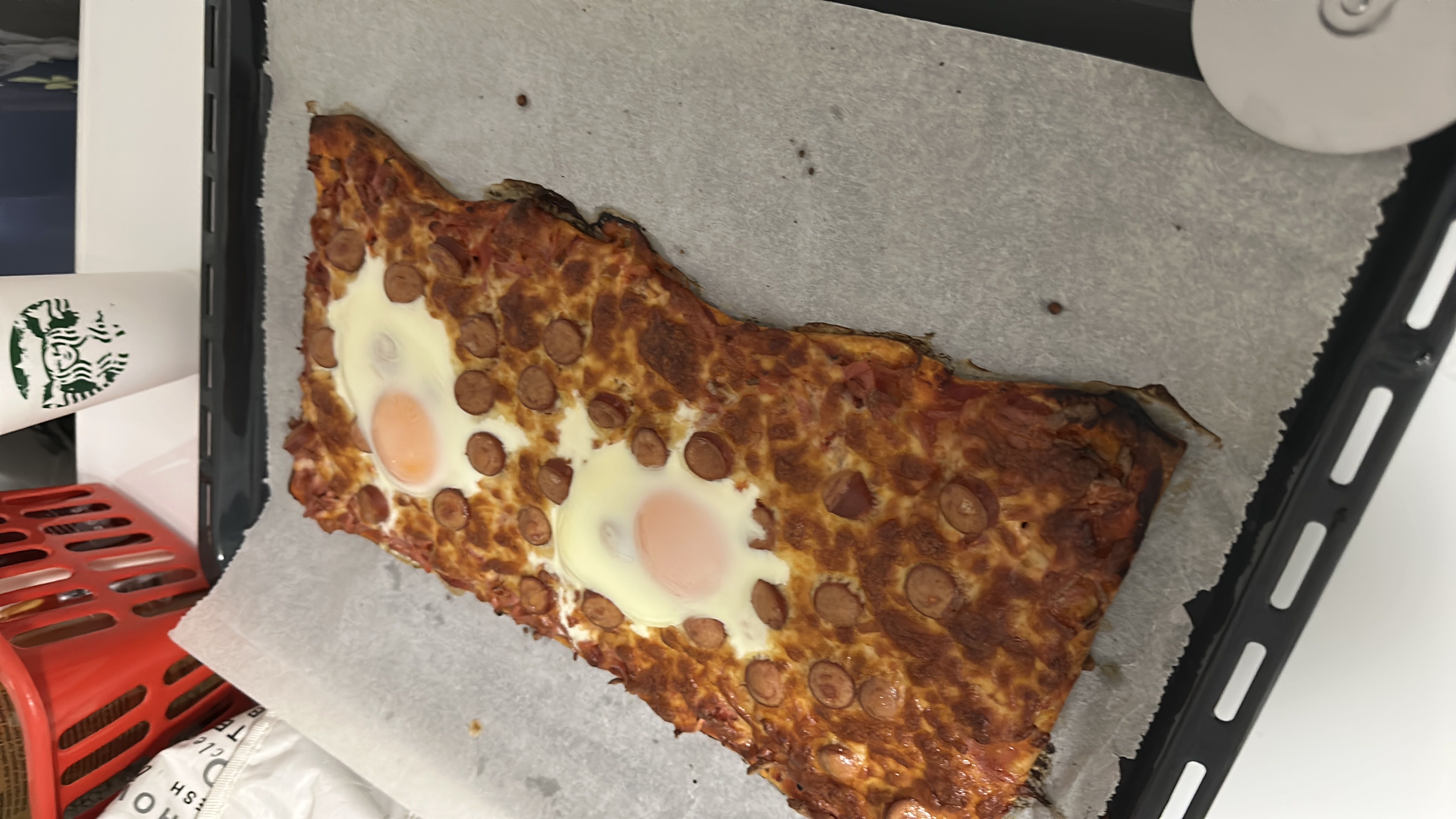 Egg and Sausage Pizza