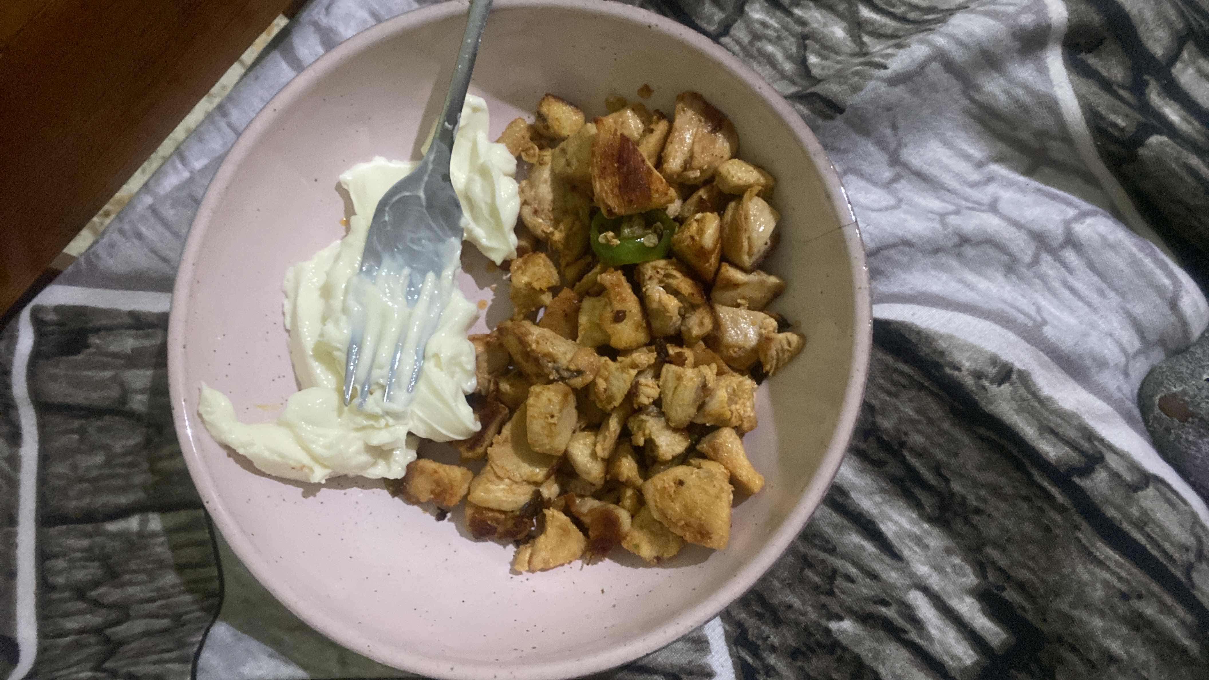 Poulet grillé avec mayo