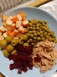 Ensalada de atún y verduras