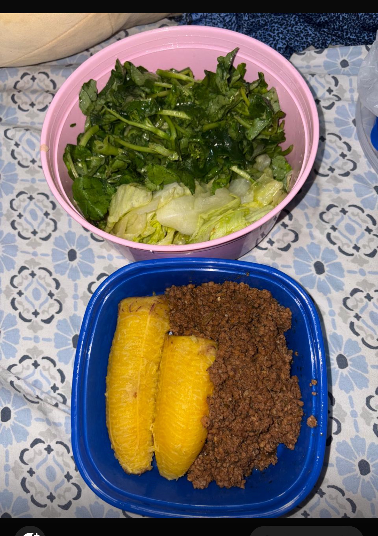 Carne molida con plátano