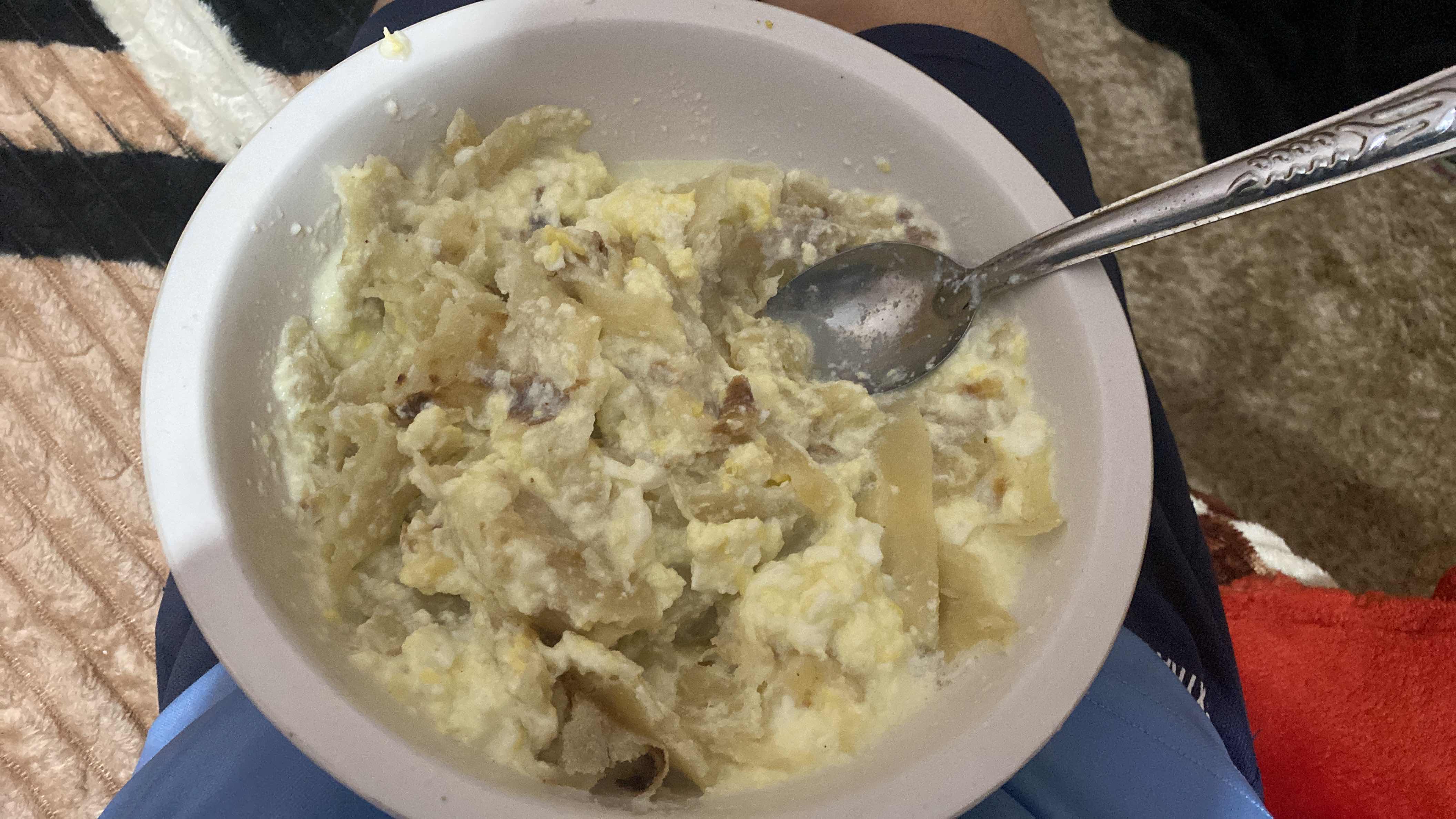 Bread with eggs and milk