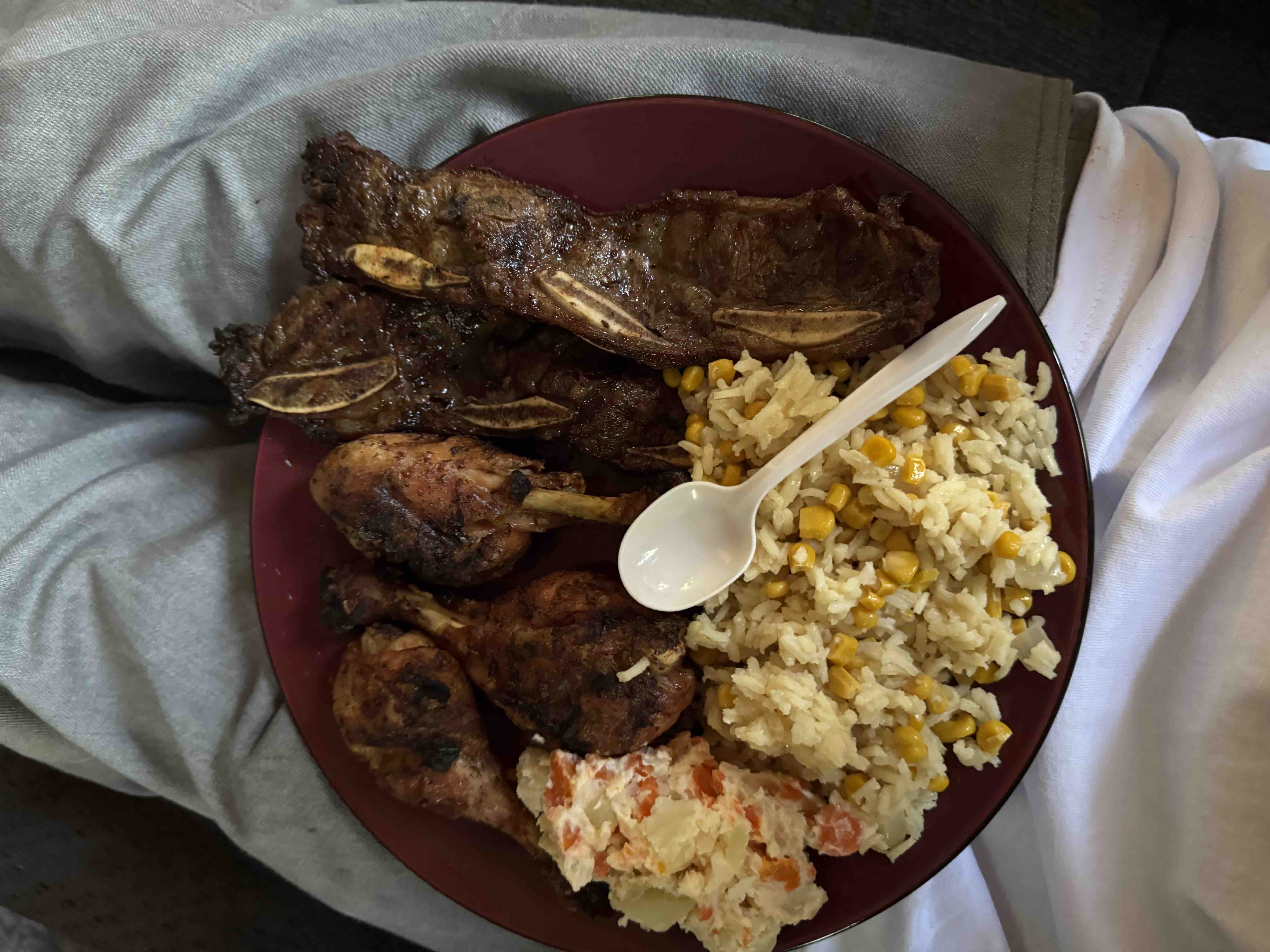 Grilled Meat with Rice