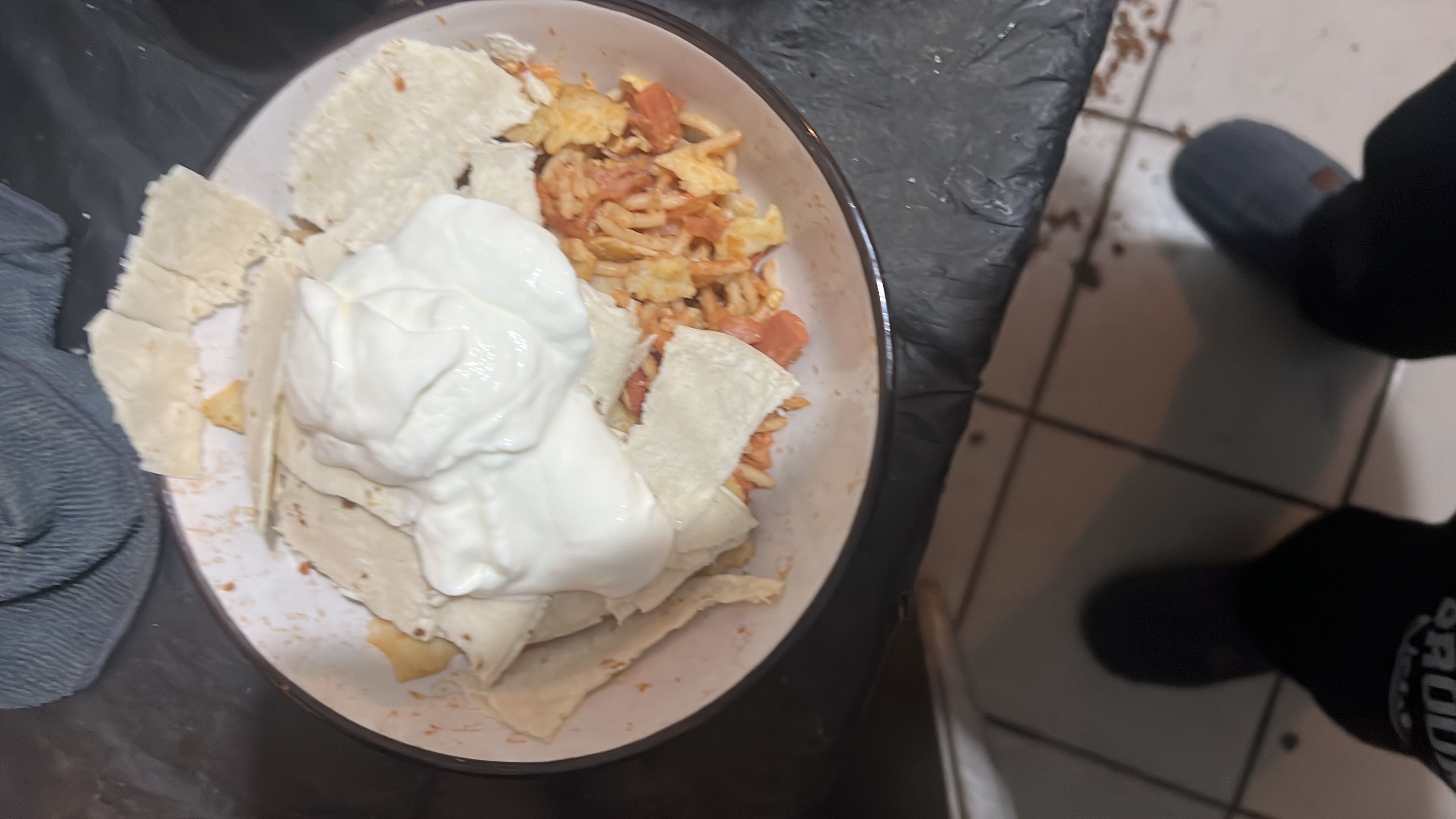 Plato de arroz con crema