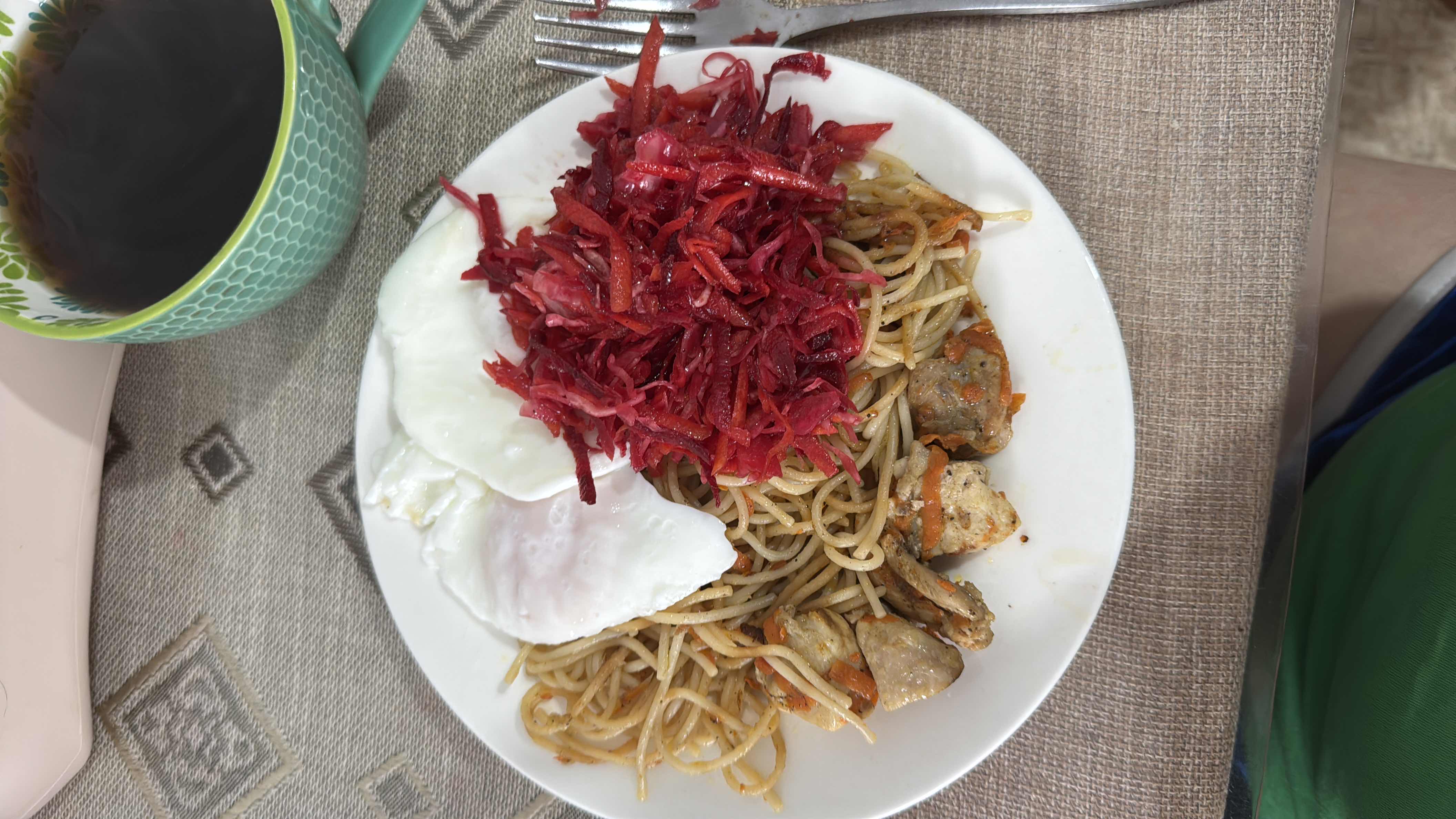 Спагетти с курицей