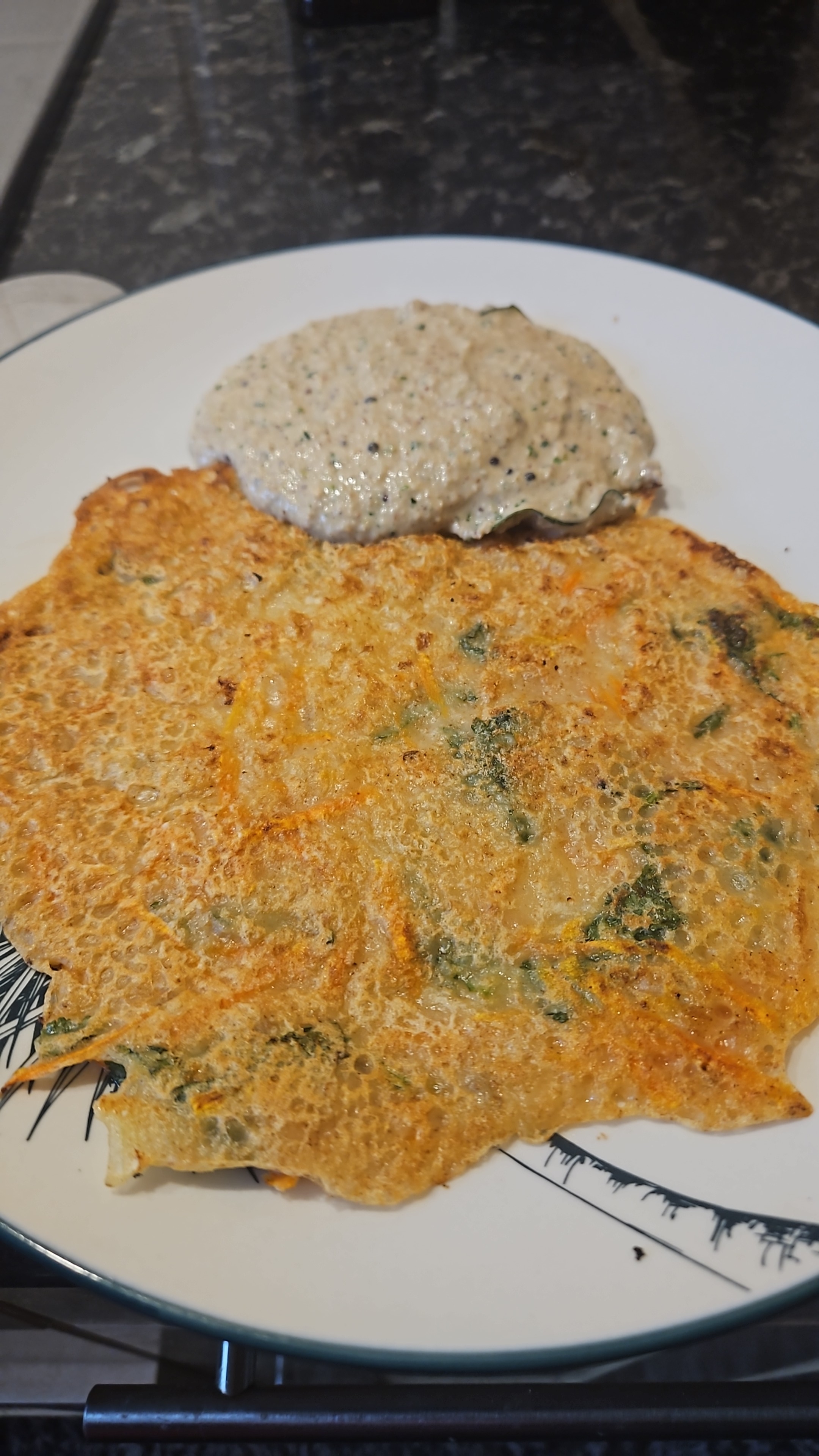 Vegetable Pancake with Dip