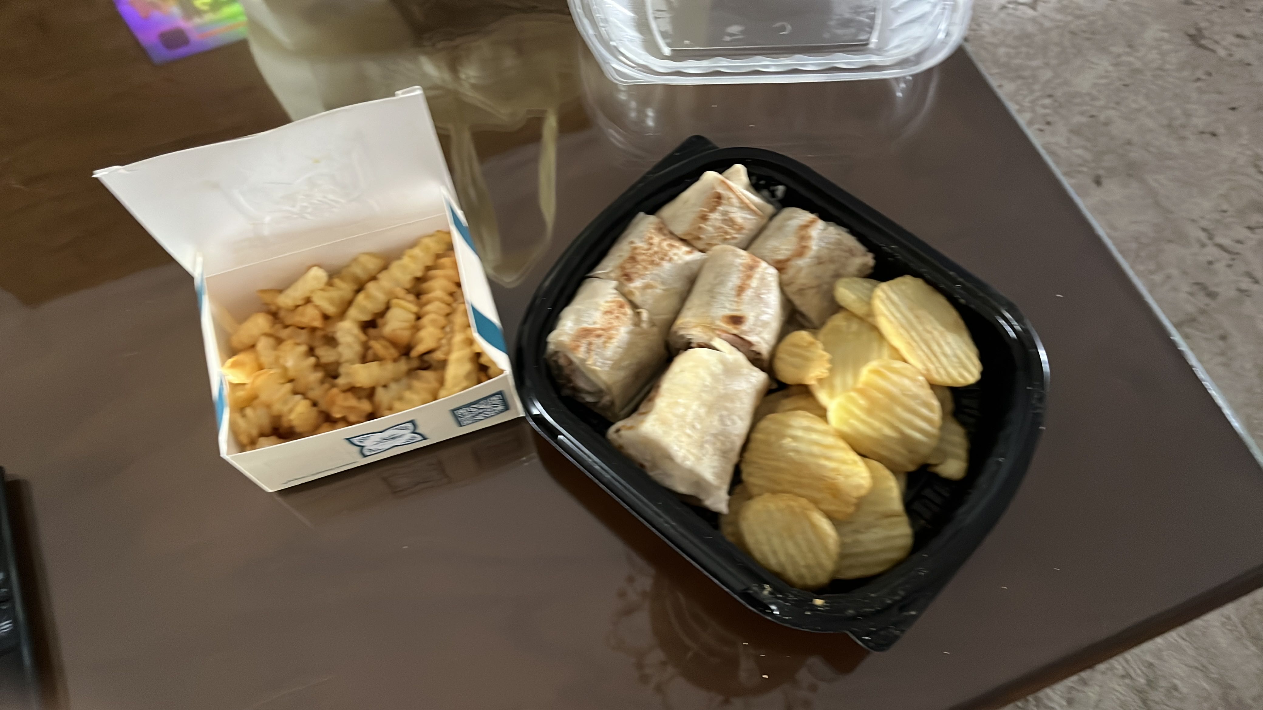 Wraps with Fries and Chips