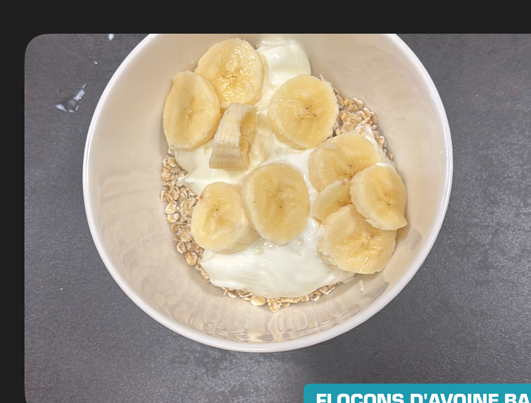 Flocons d'avoine banane