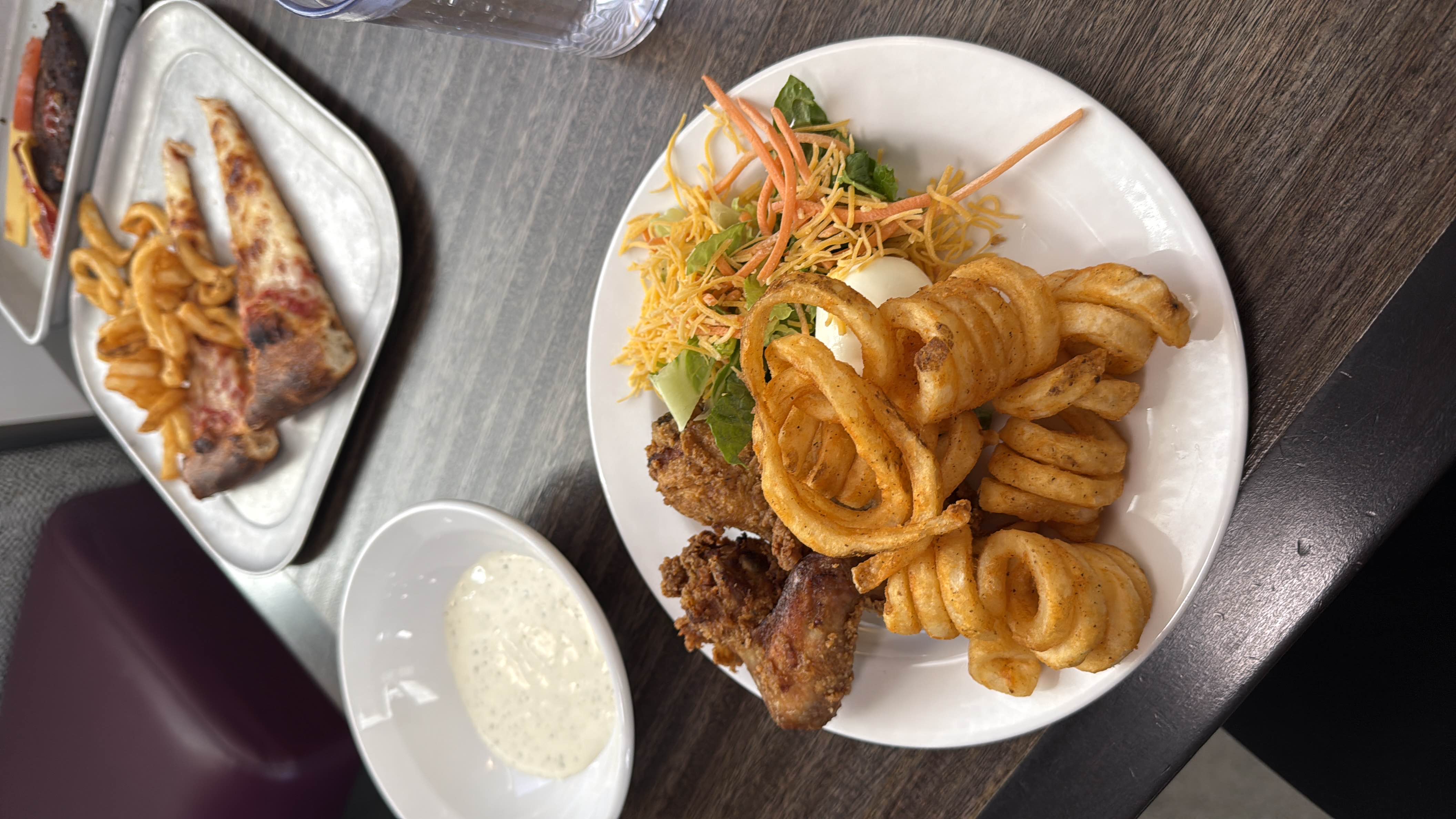 Fried Chicken and Curly Fries