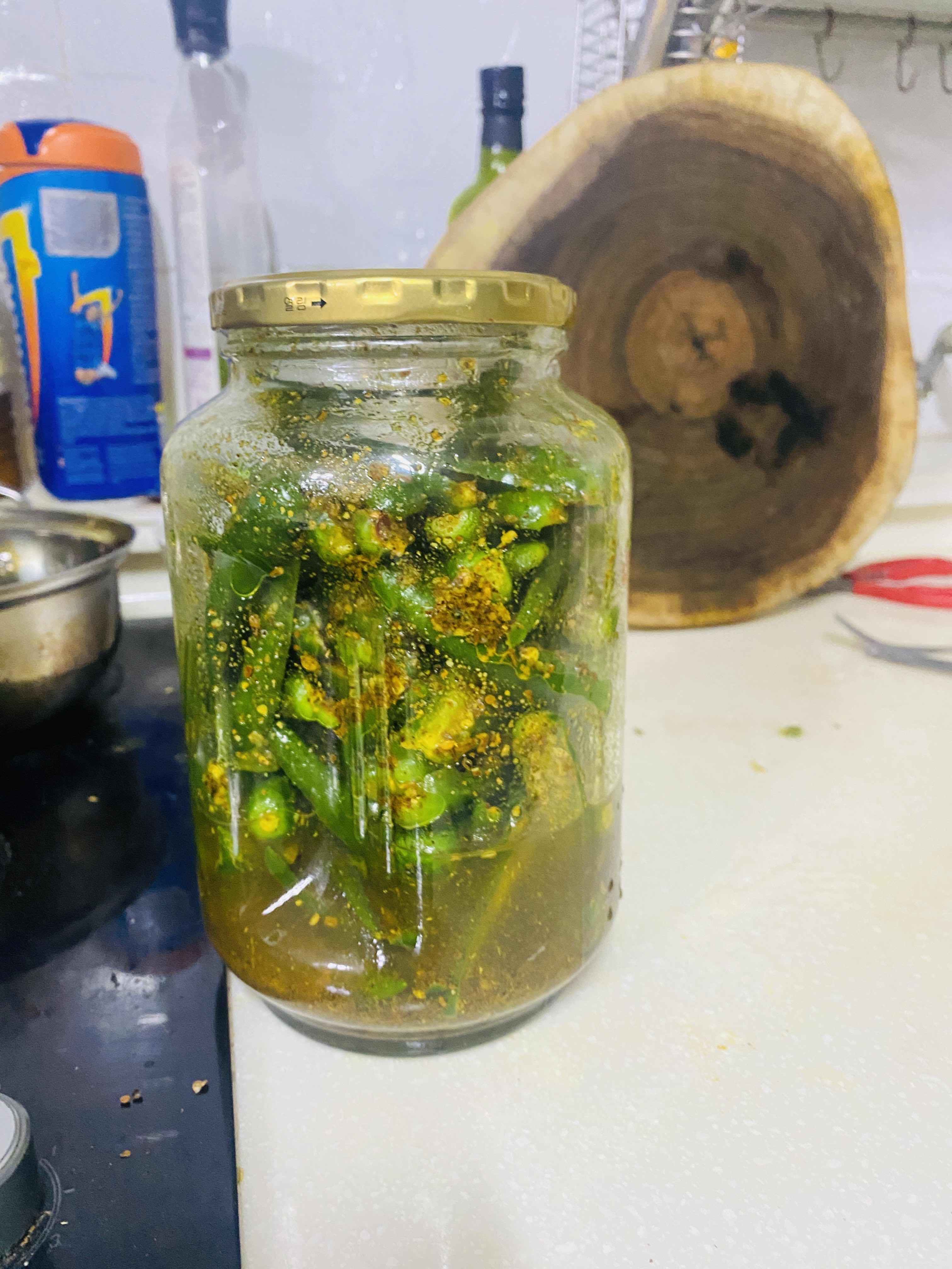 Spicy Green Chili Pickle