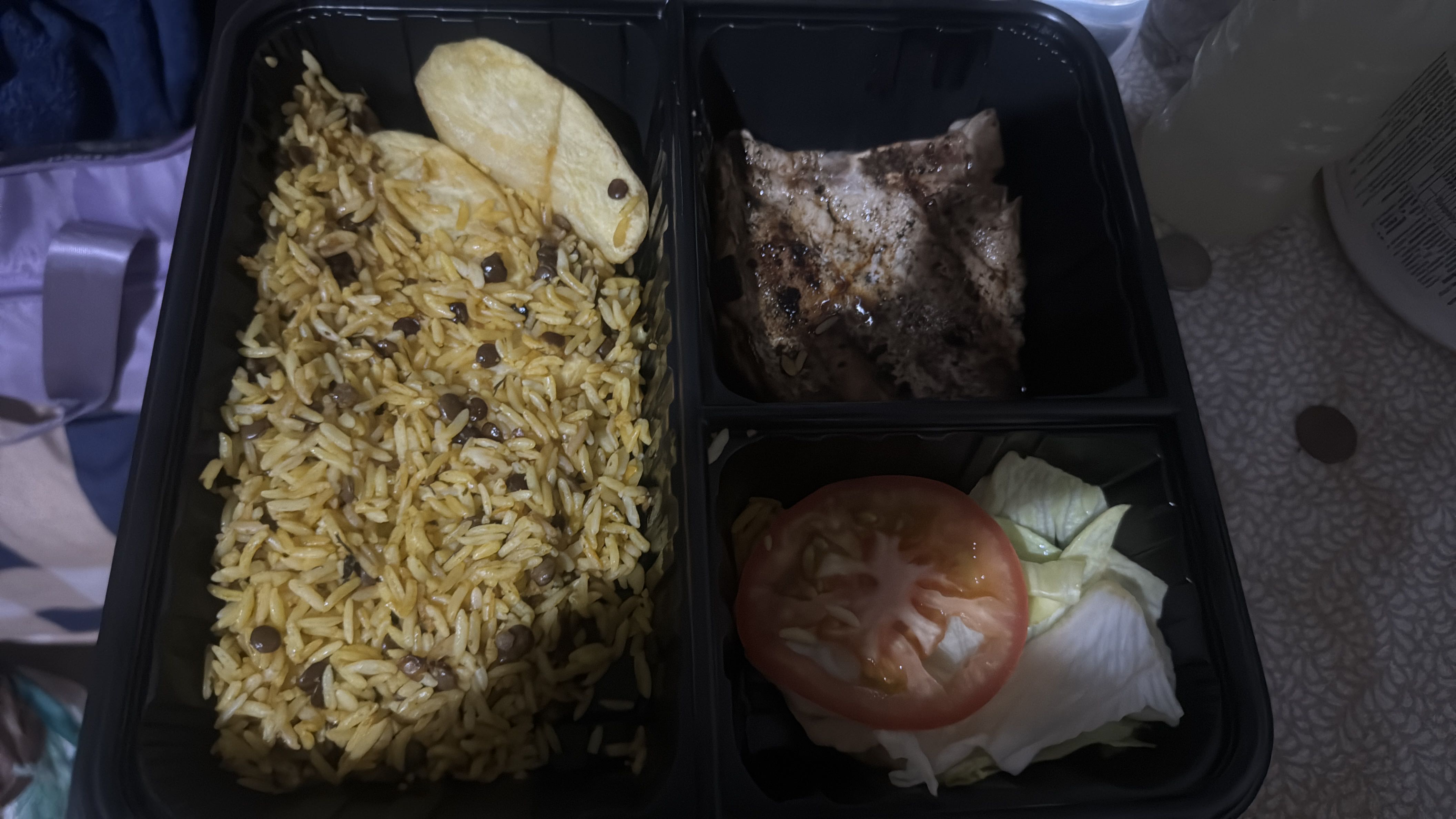 Arroz con lentejas y carne