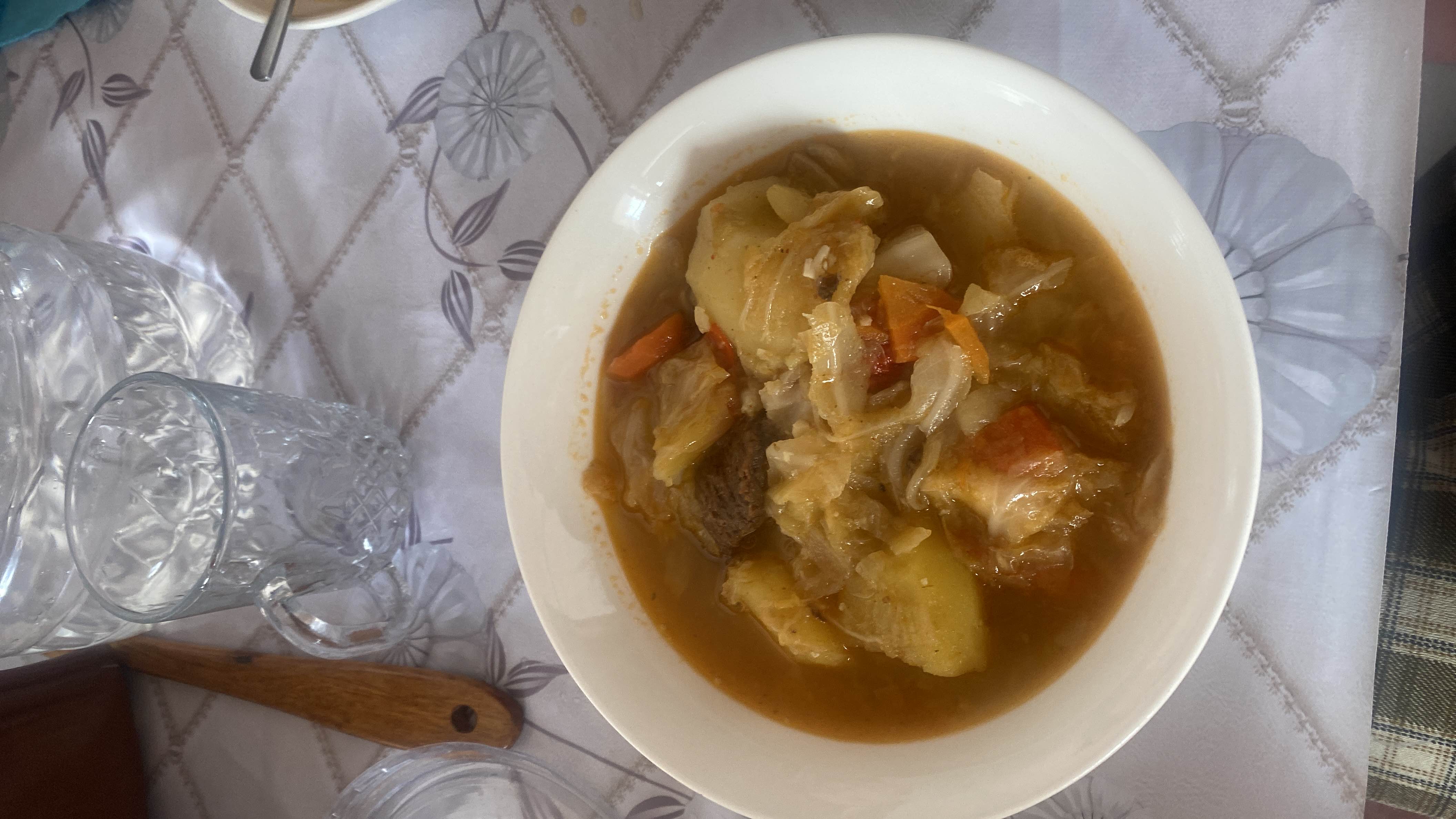 Тушеное мясо с овощами