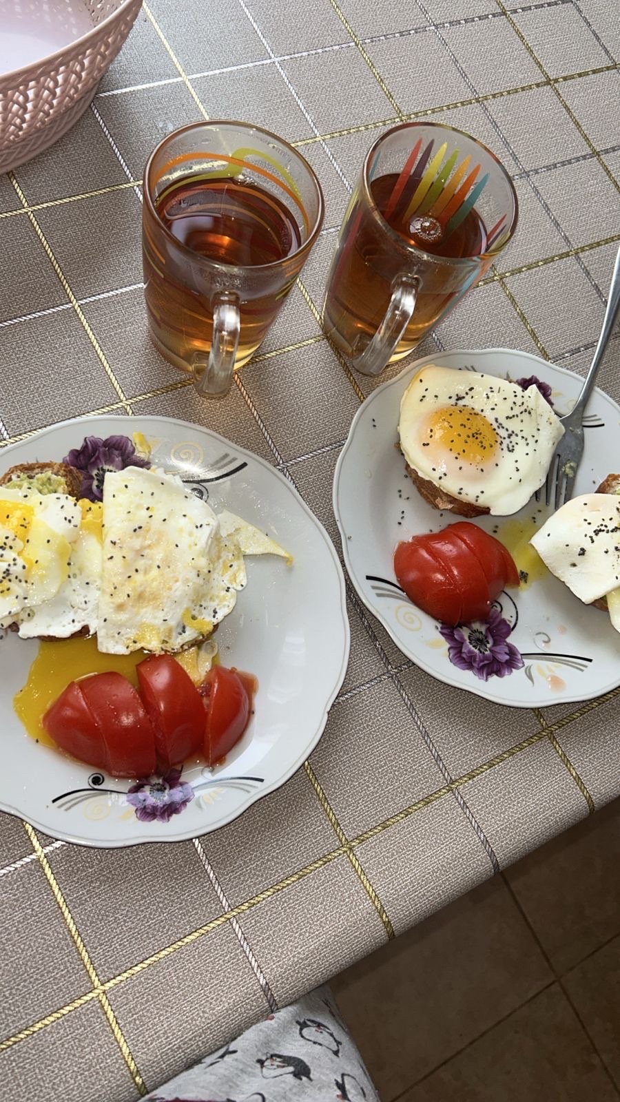 Яичница с тостами