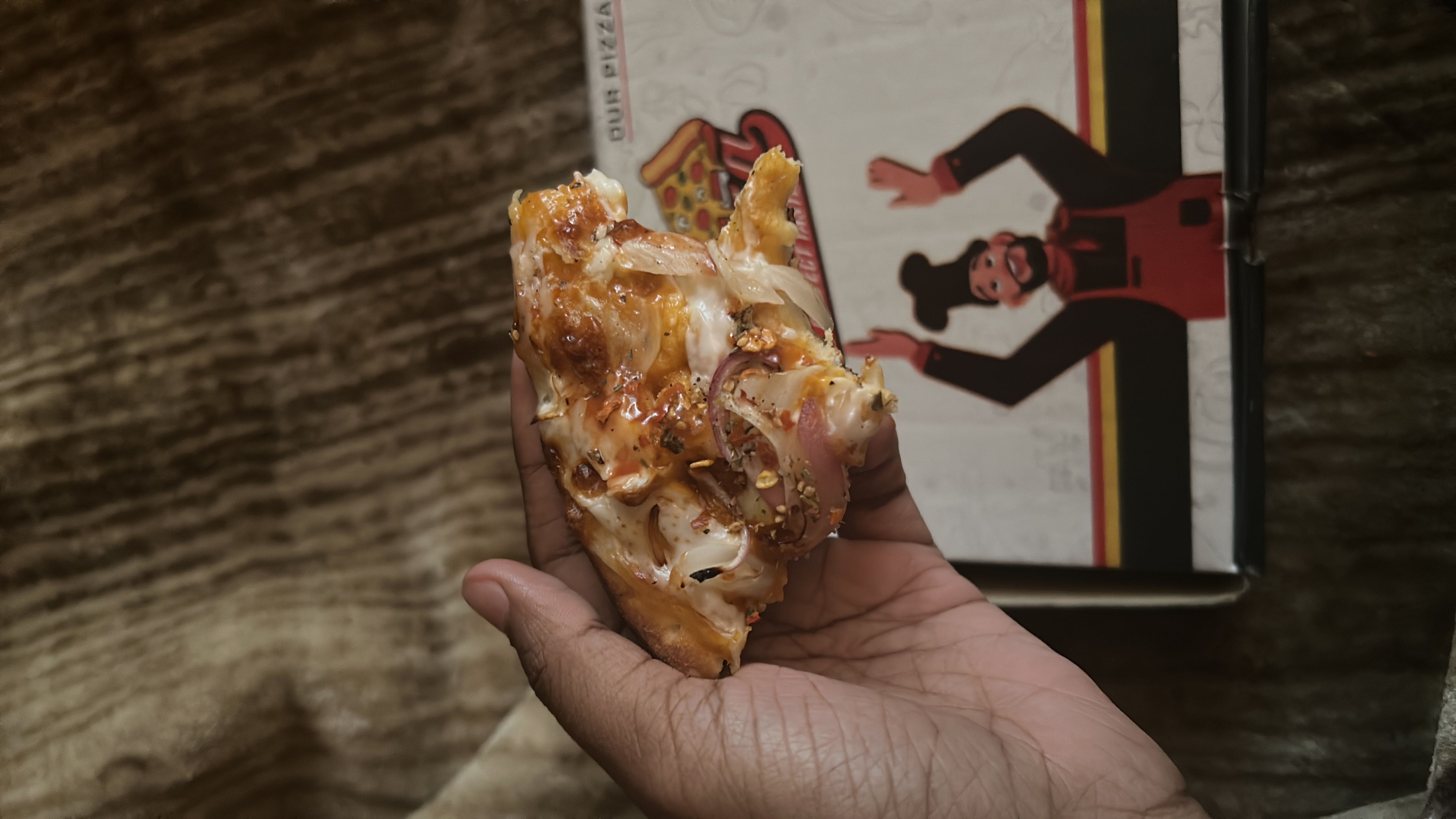 Cheese Onion Pizza Slice