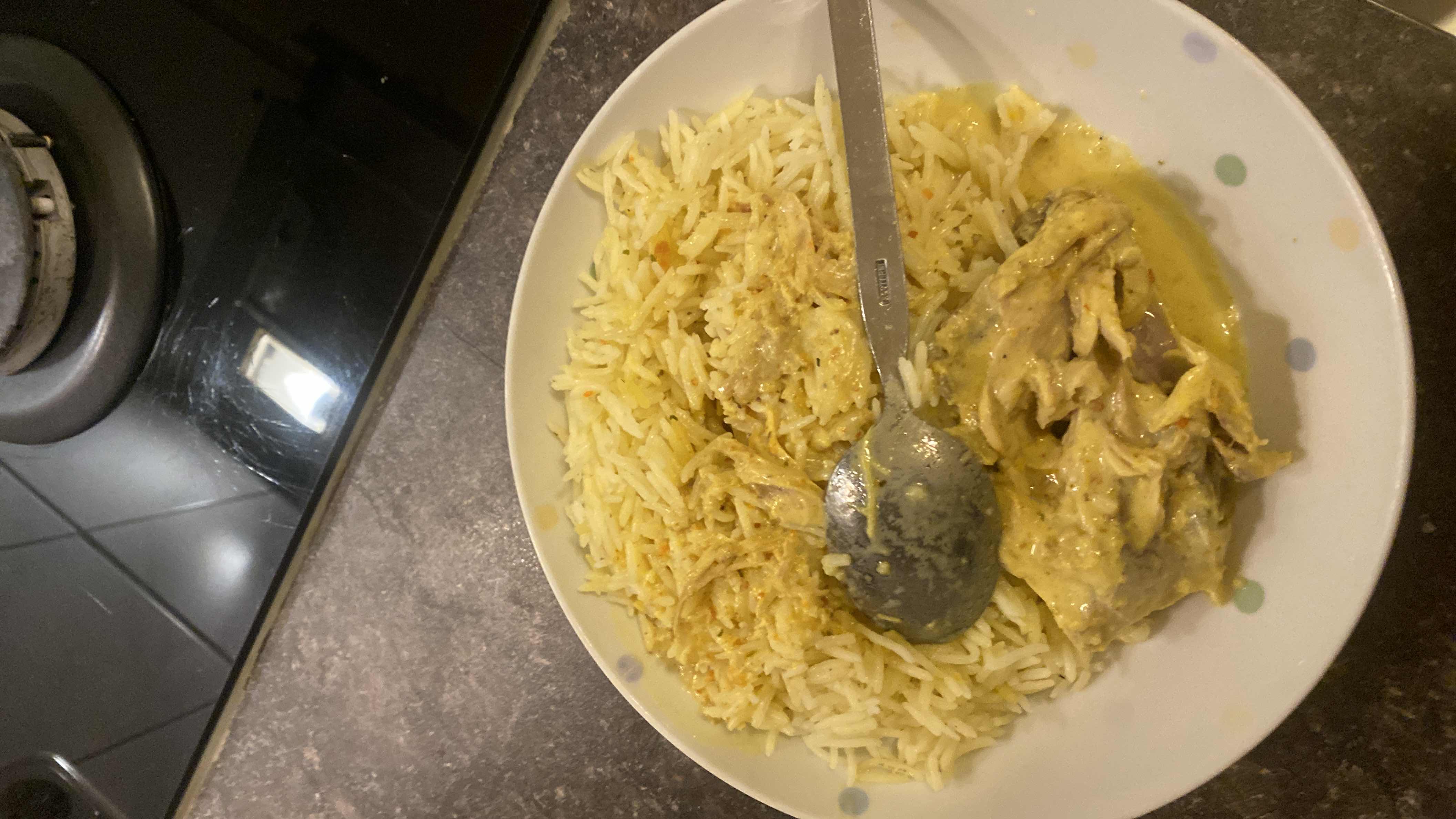 أرز بالدجاج بالكريمة