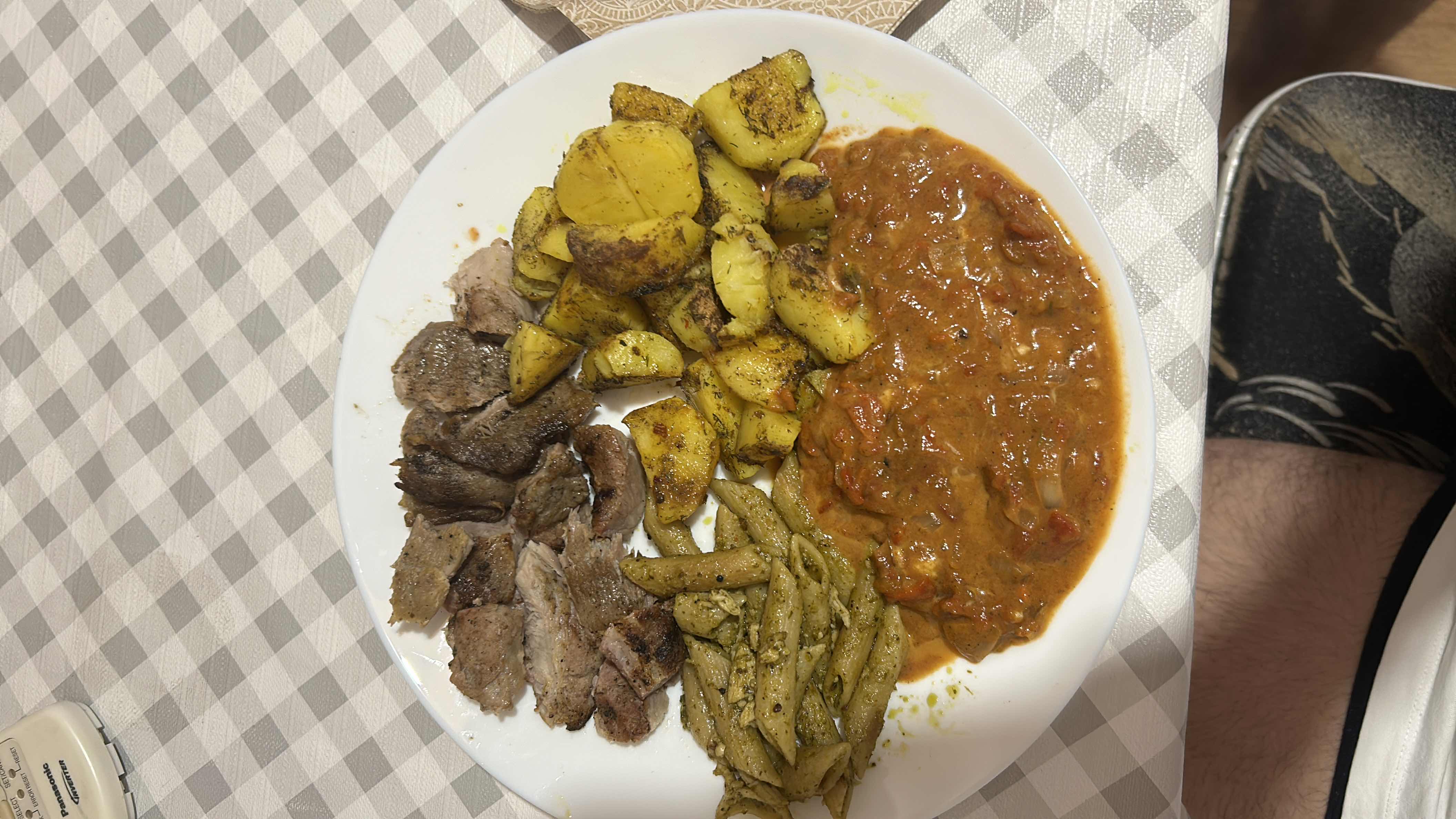 Grilled Meat with Sides