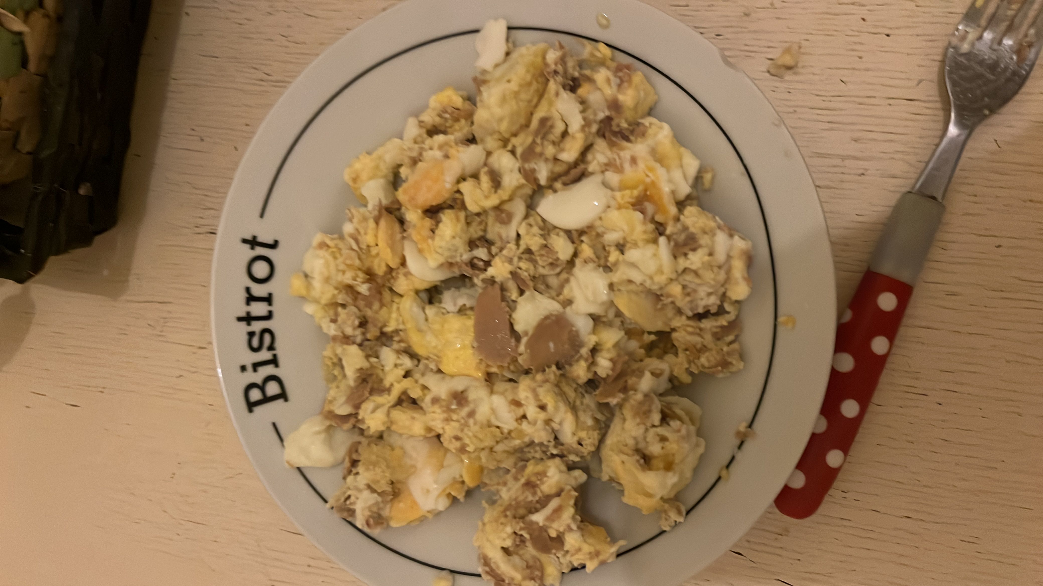 Œufs brouillés au thon