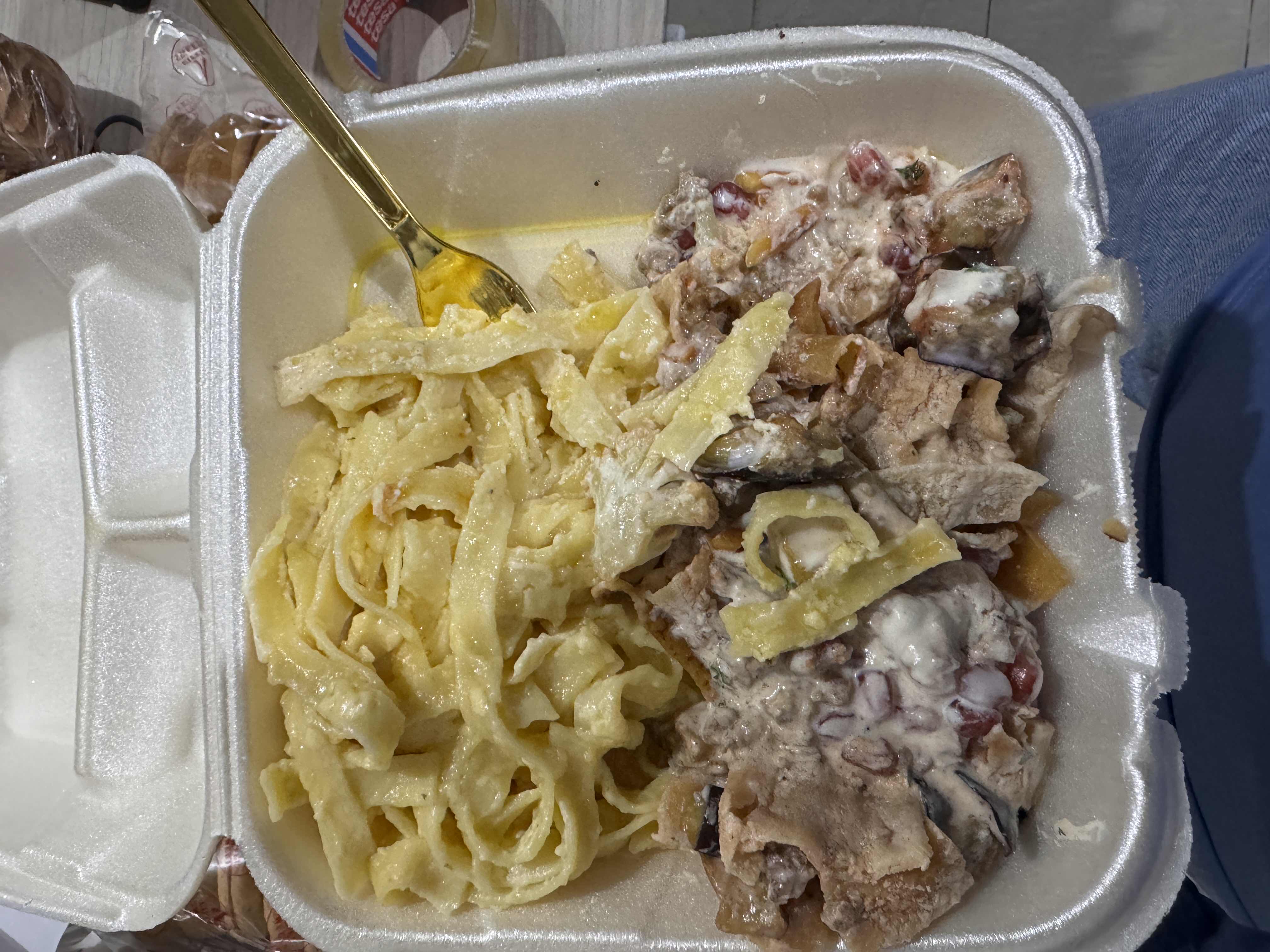 Fettuccine and Fatteh