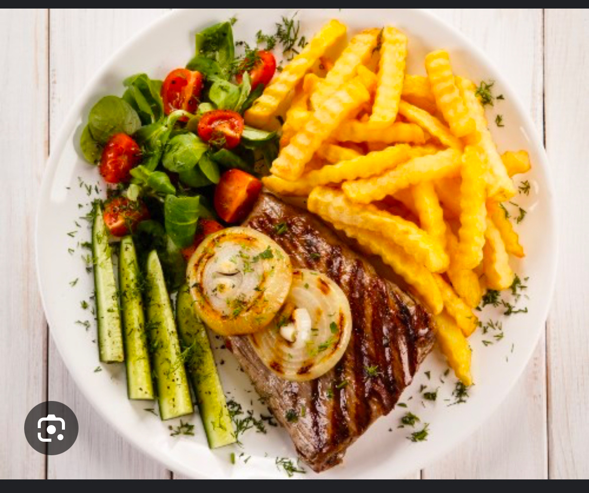 Grilled Steak with Fries