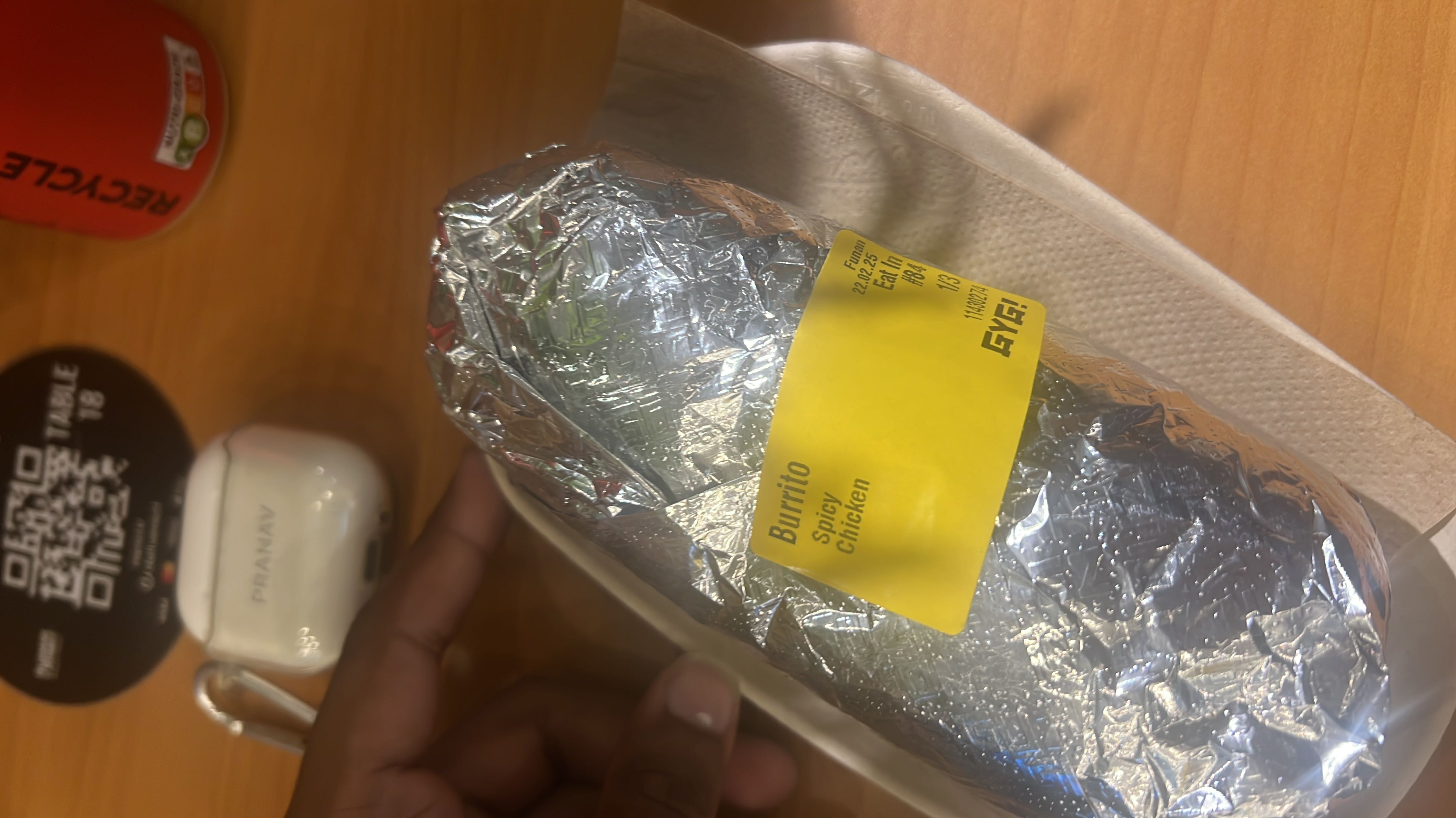 Spicy Chicken Burrito