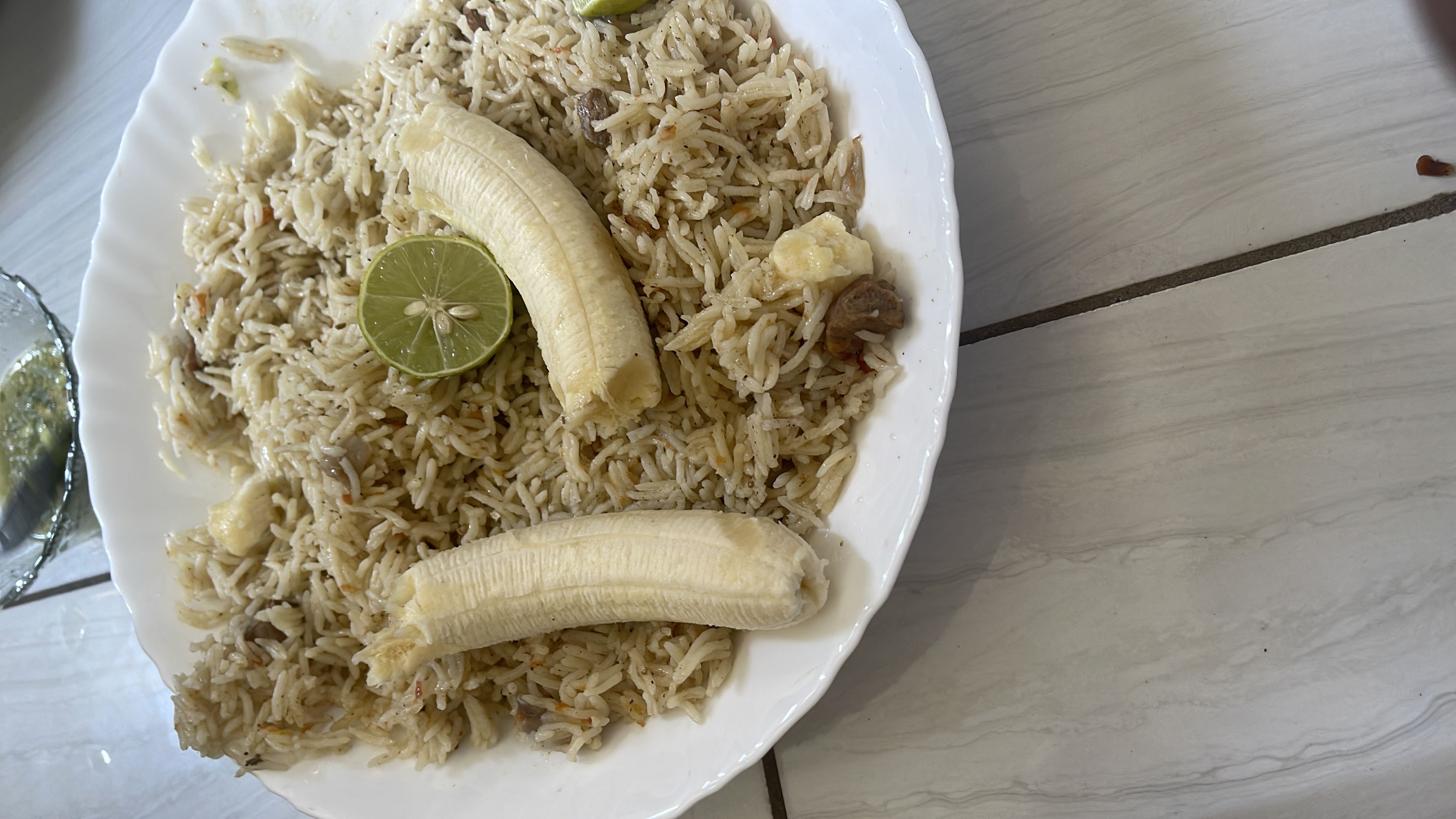 Rice with banana