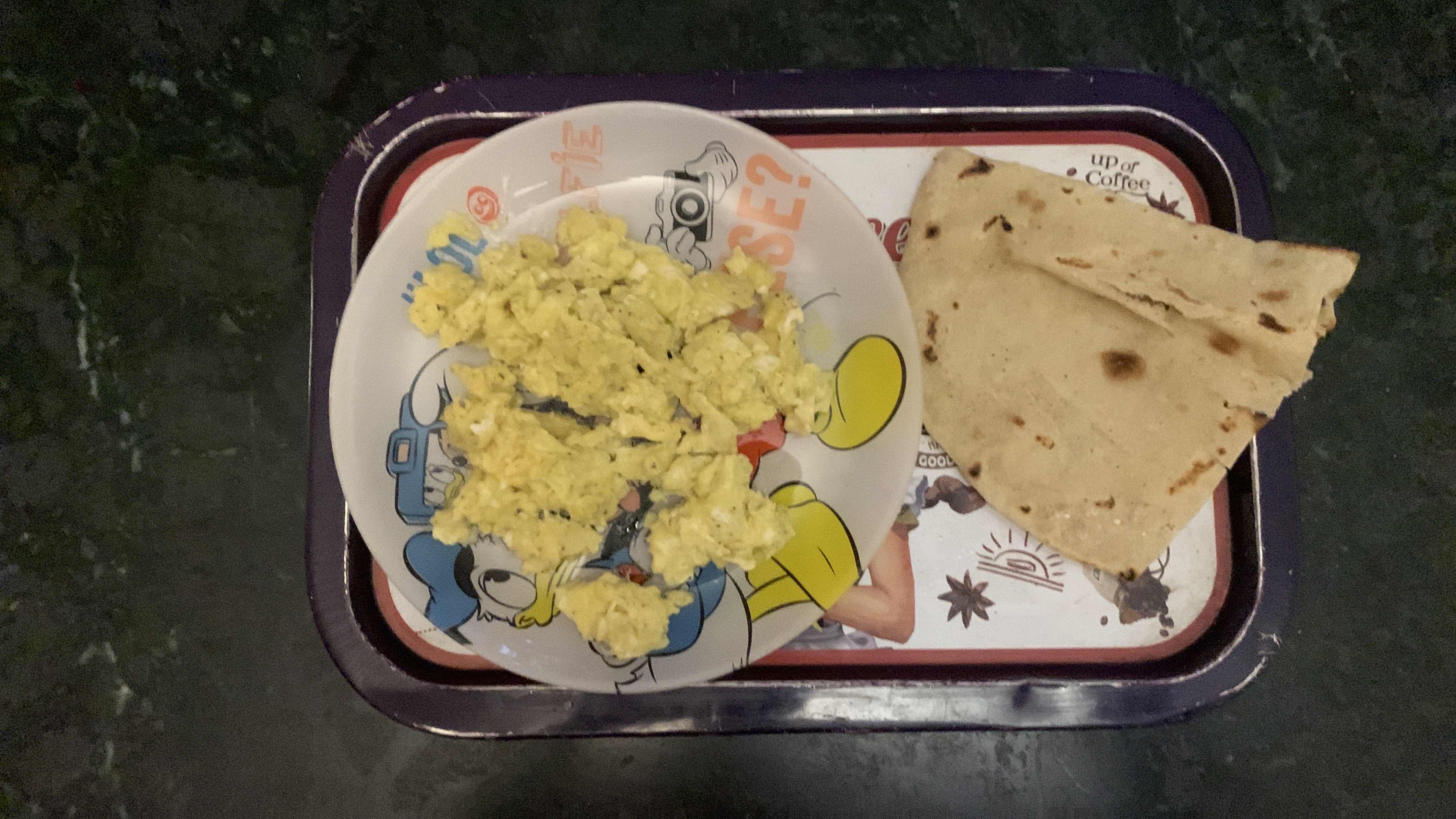 Scrambled Eggs with Roti