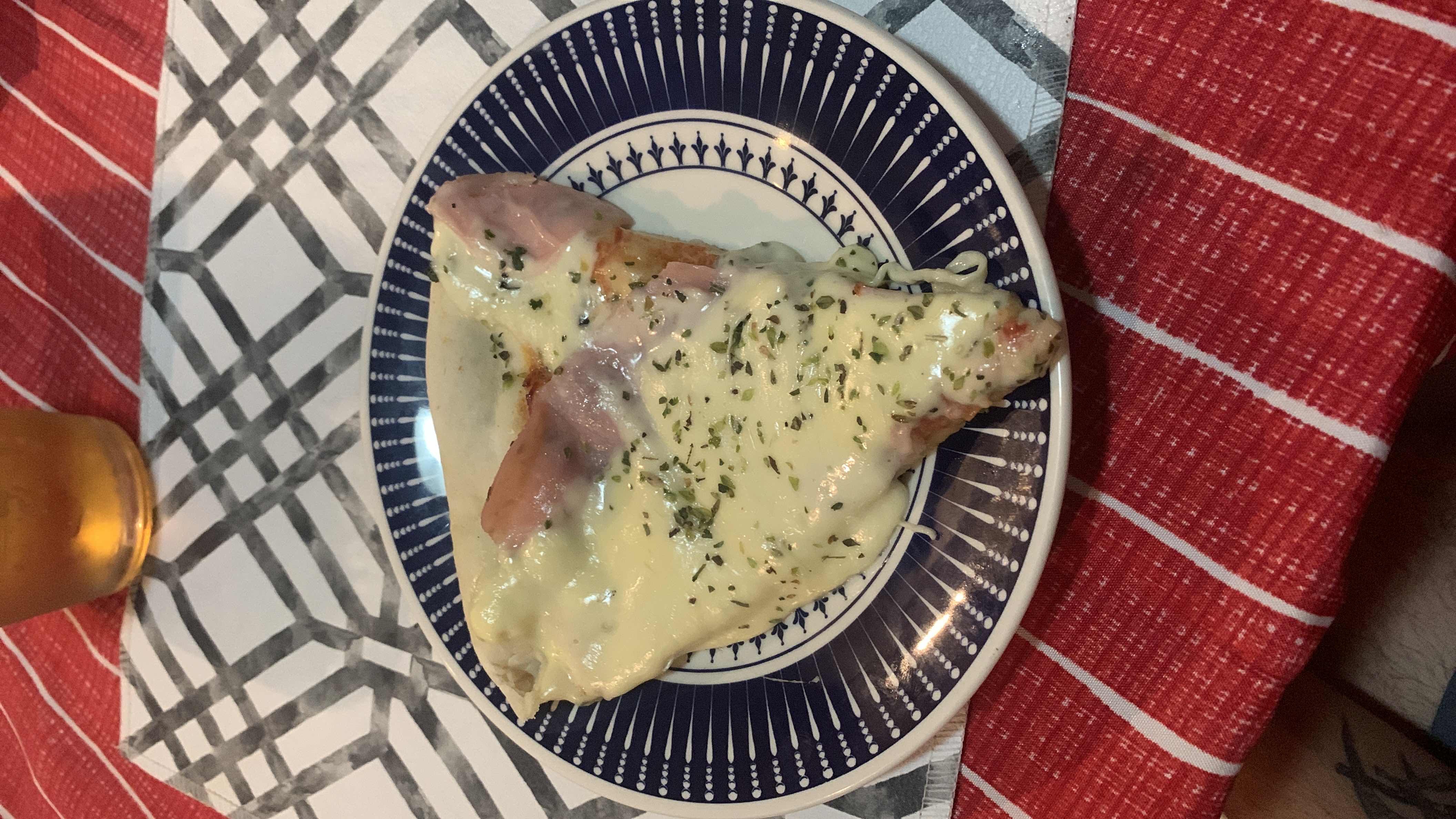 Ham and Cheese Pizza