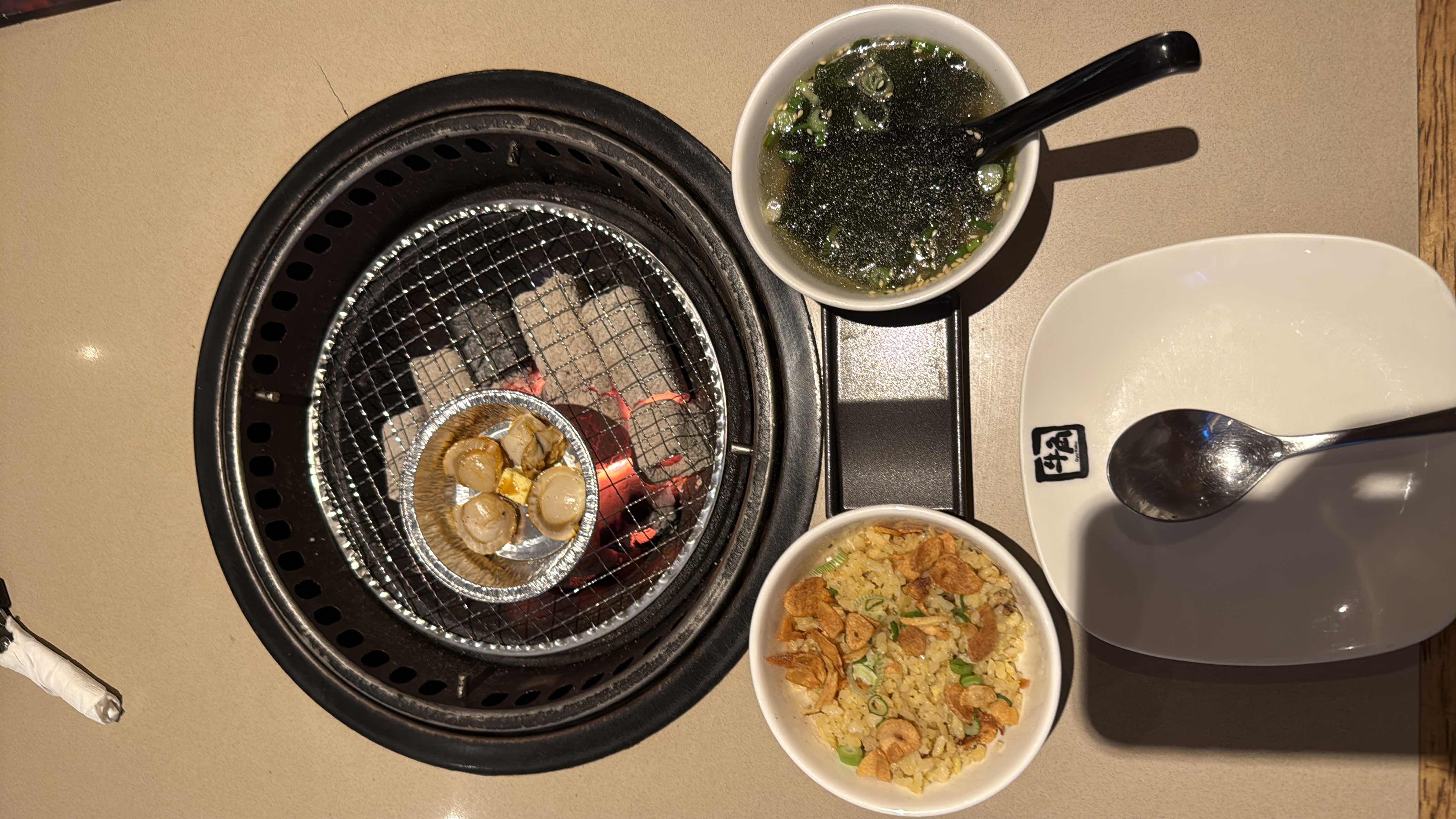 Grilled Scallops with Rice