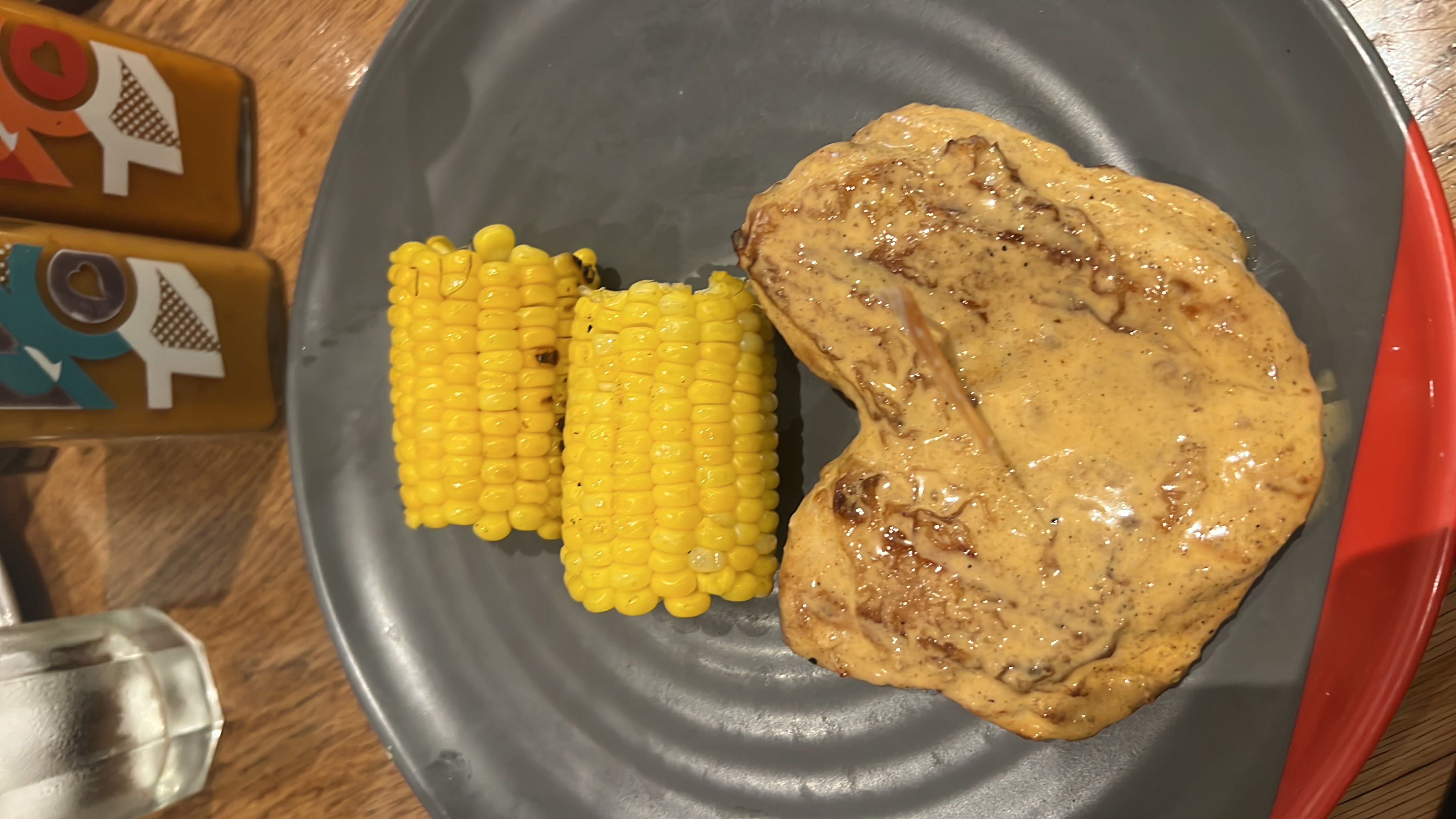 Grilled Chicken with Corn