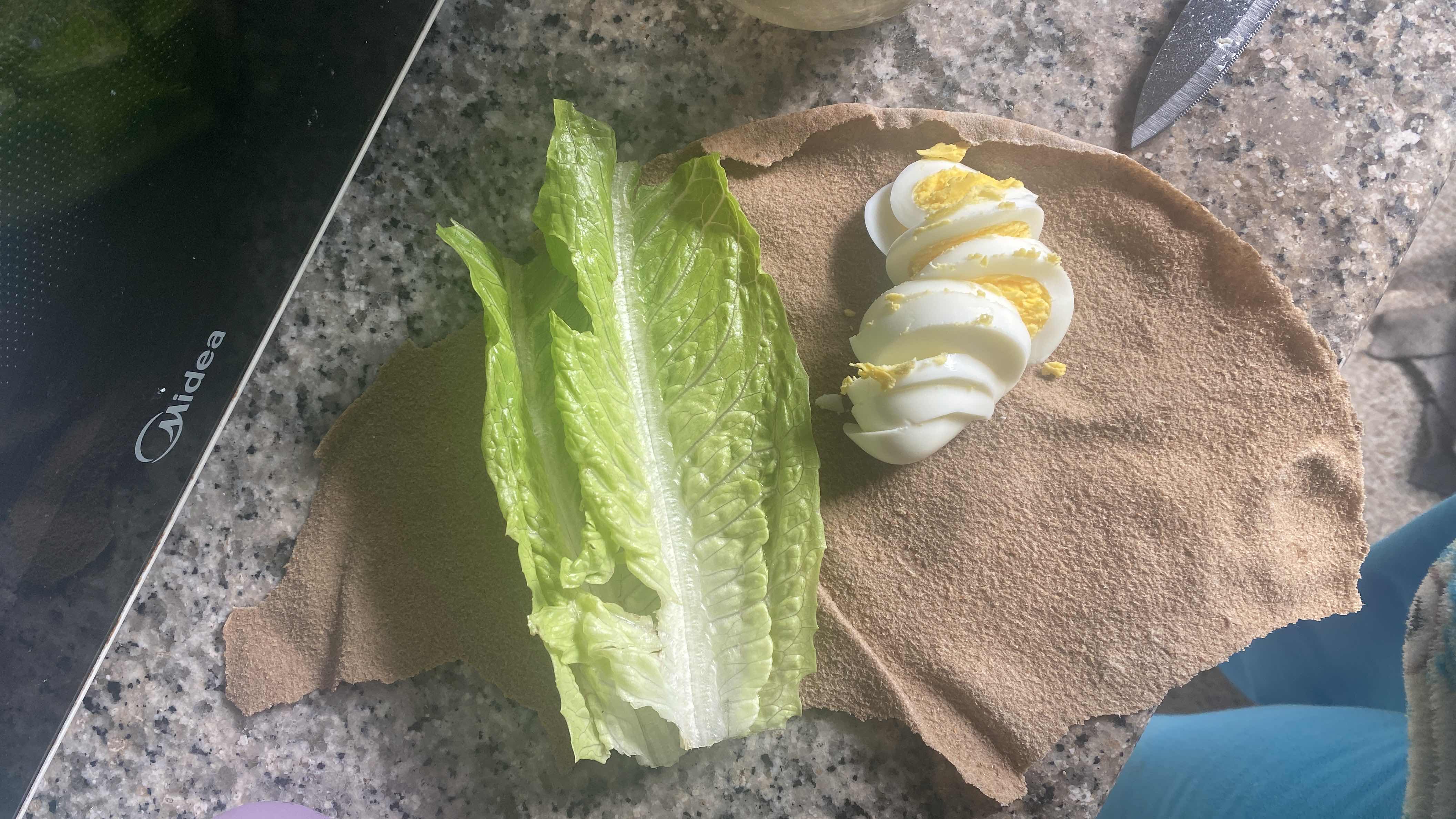 Egg and Lettuce Wrap