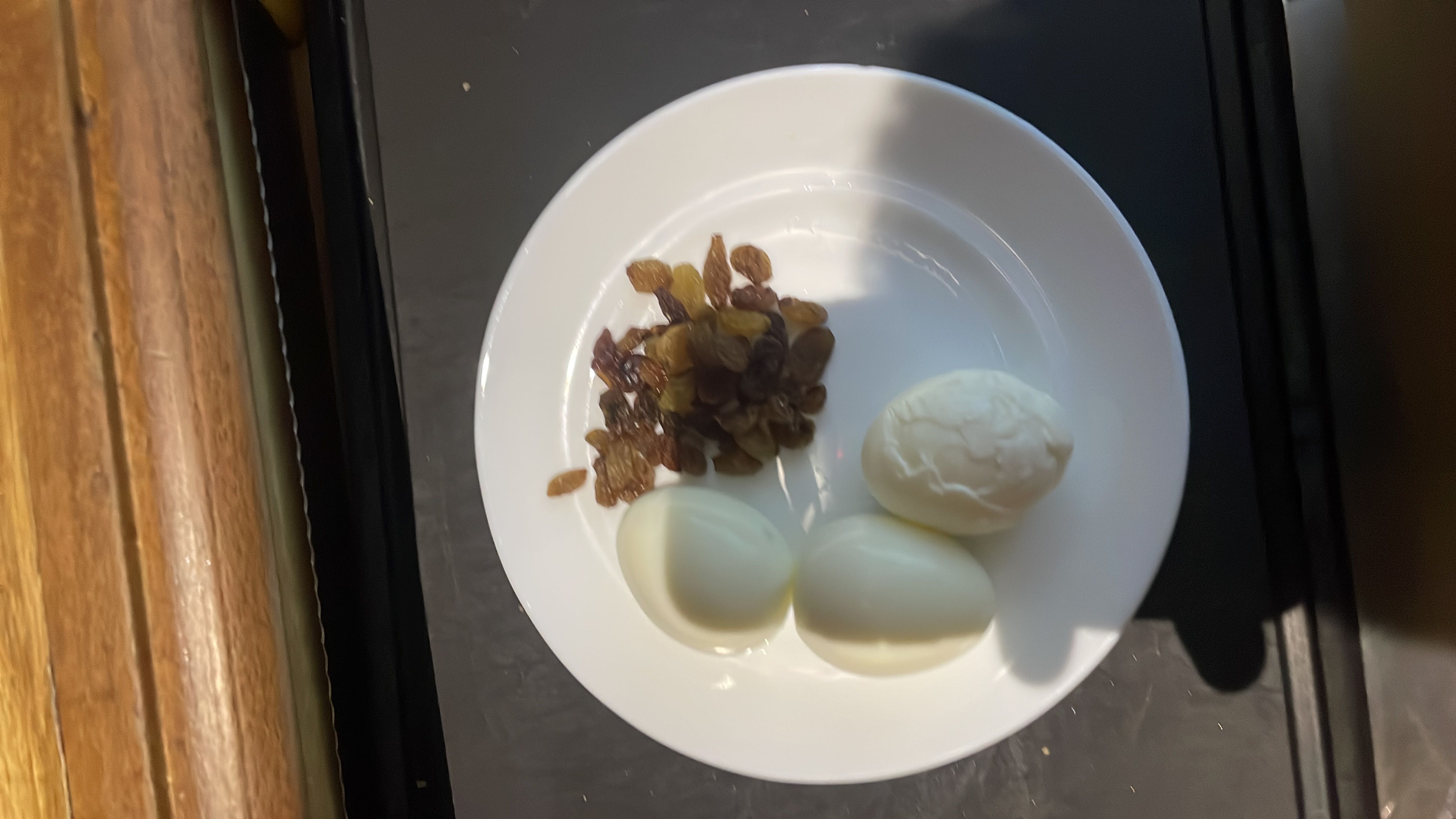 Boiled Eggs with Raisins