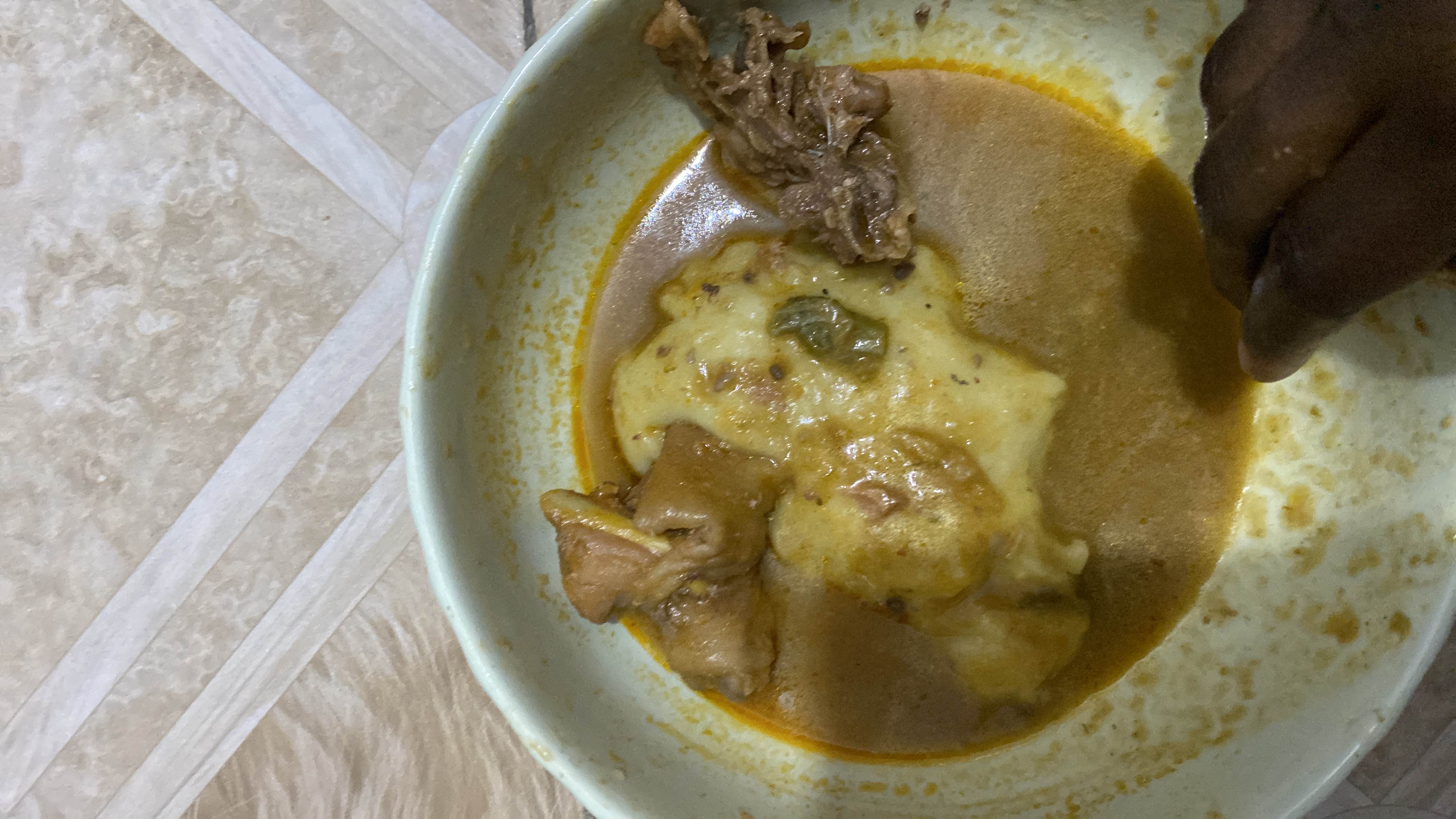 Fufu with Goat Meat Soup
