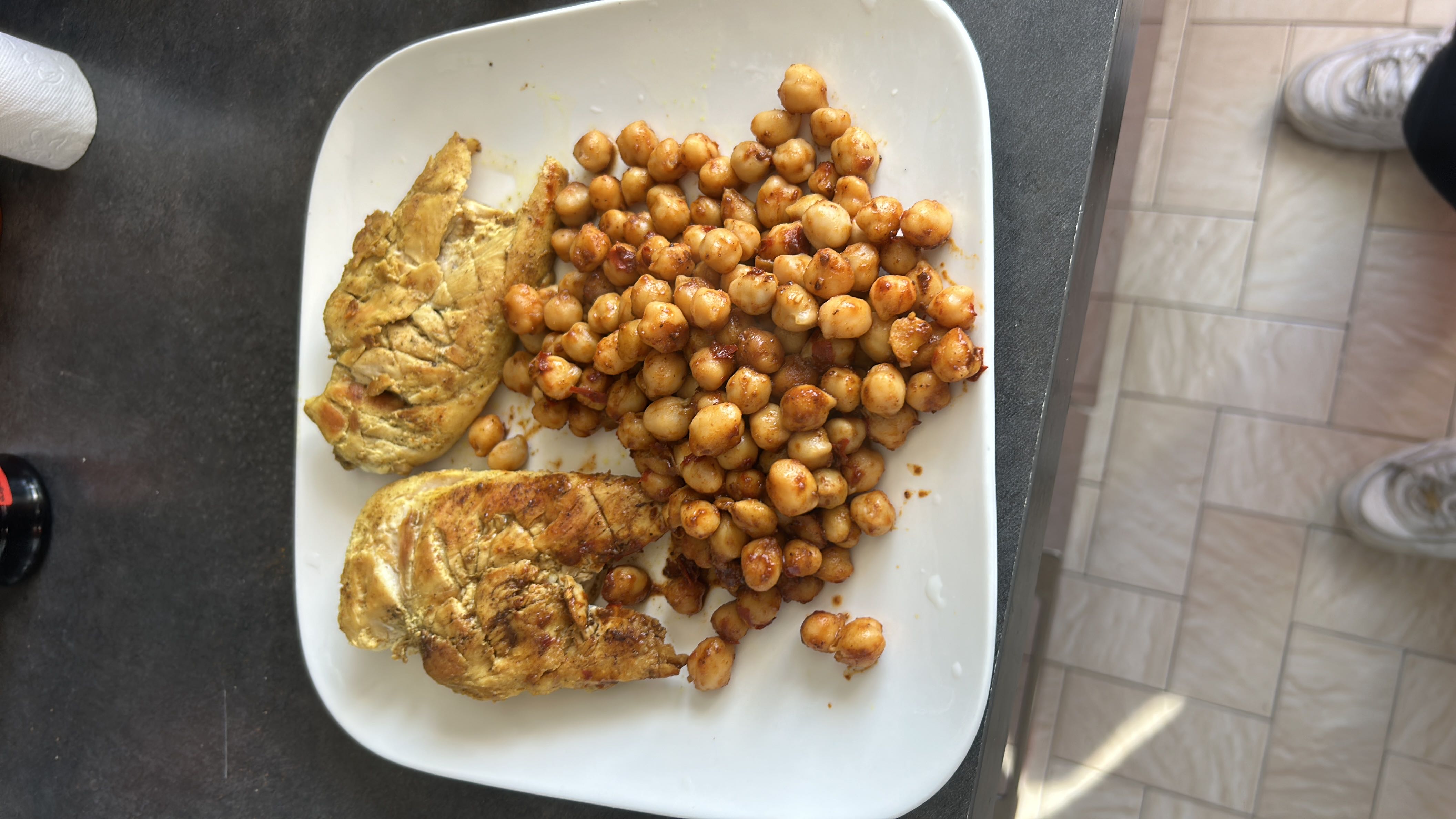 Poulet épicé et pois chiches