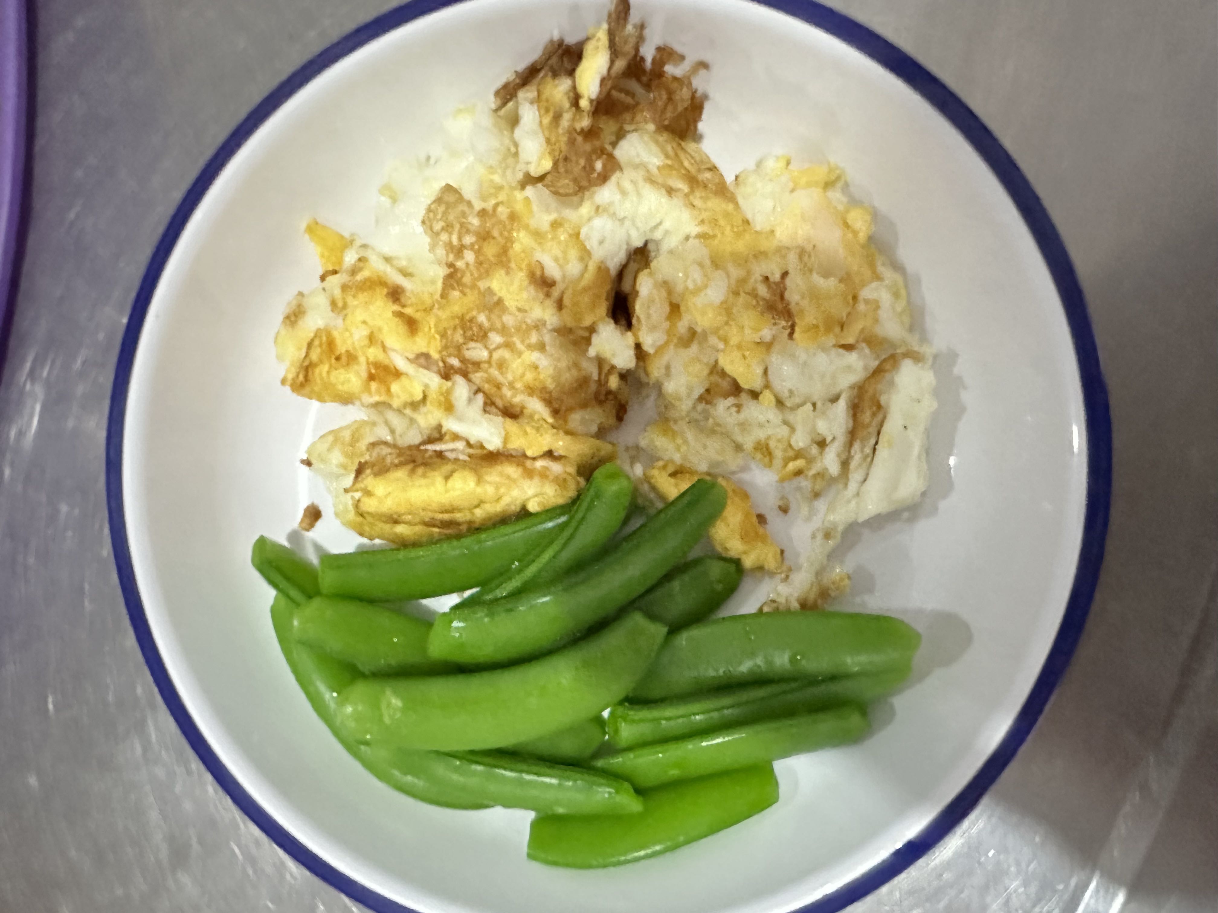 Scrambled Eggs with Snap Peas